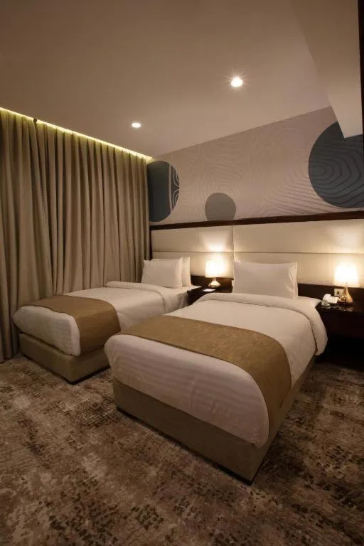 Bed in Seas Hotel Amman