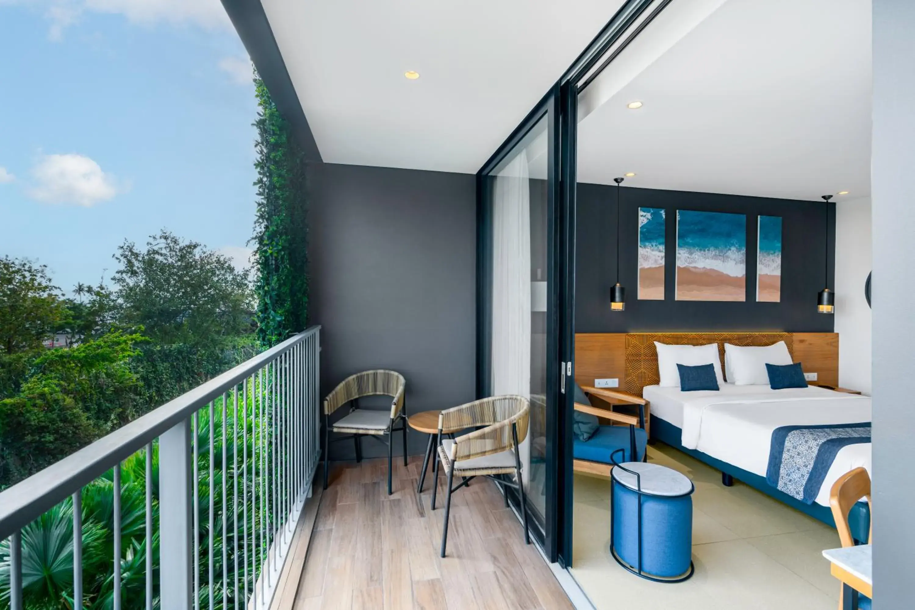 Balcony/Terrace, Bed in Citadines Berawa Beach Bali Balcony/Terrace, Bed in Citadines Berawa Beach Bali