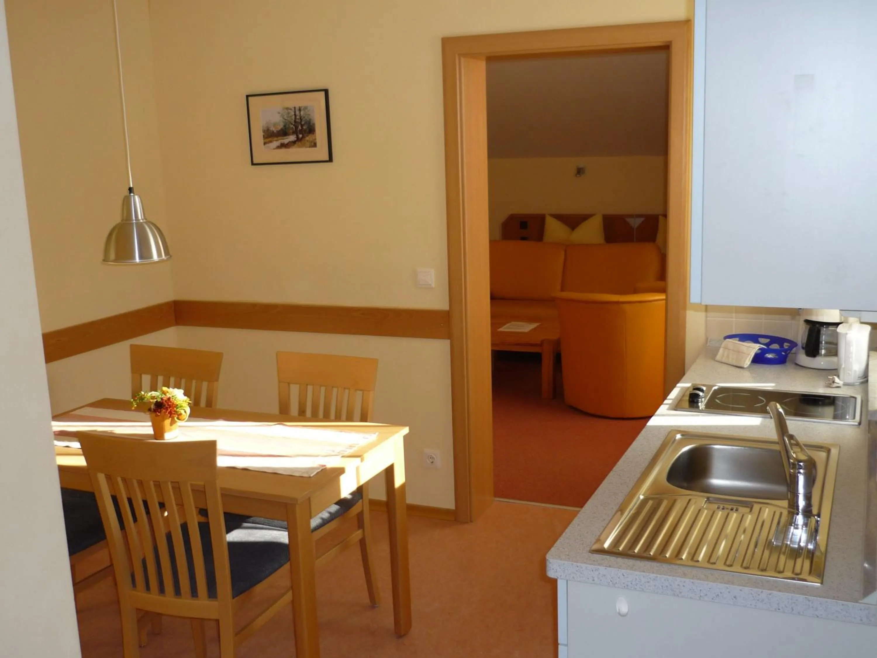 Kitchen or kitchenette in Pension Im Malerwinkel Kallmünz