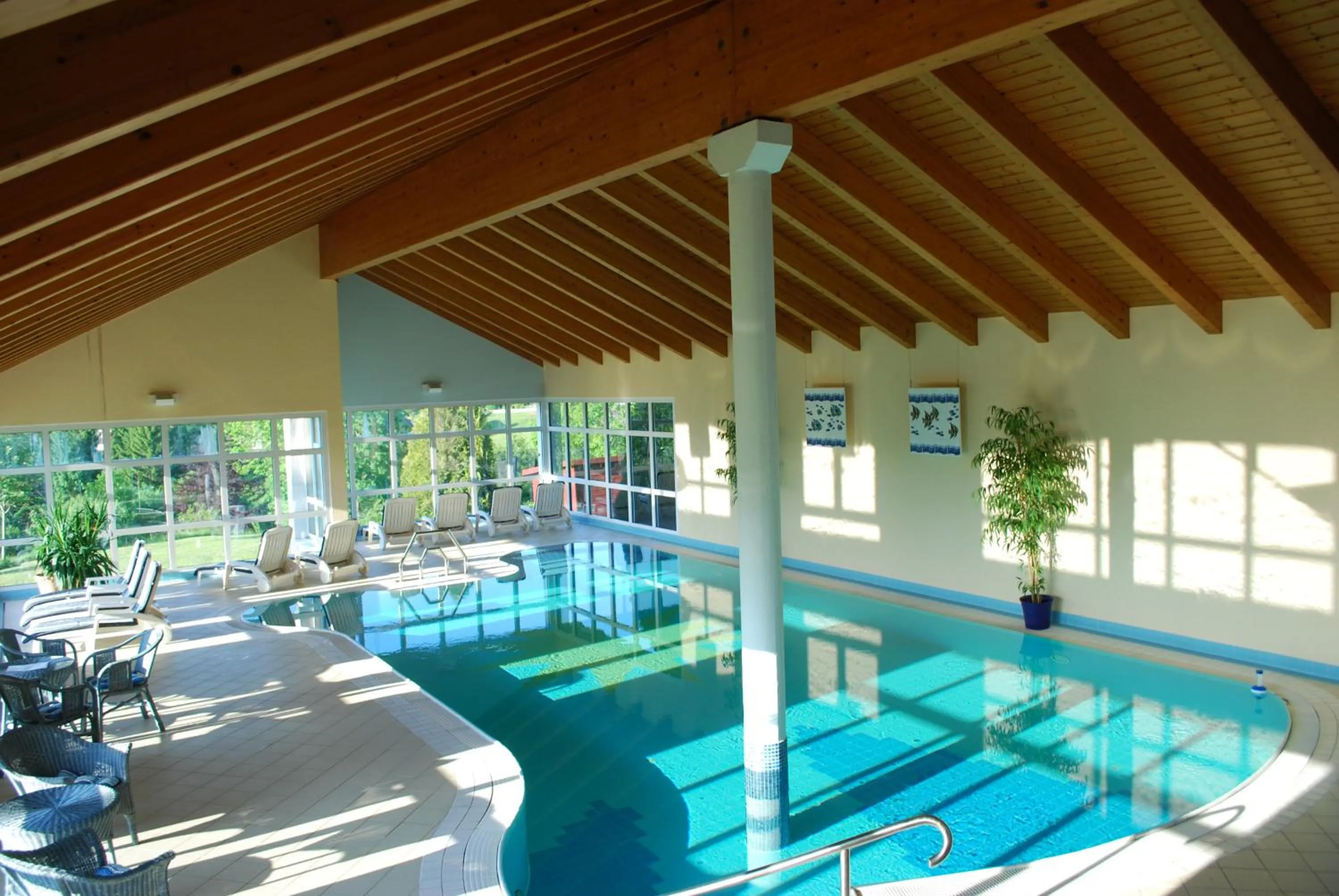 Pool view in Vitalhotel Sonneneck