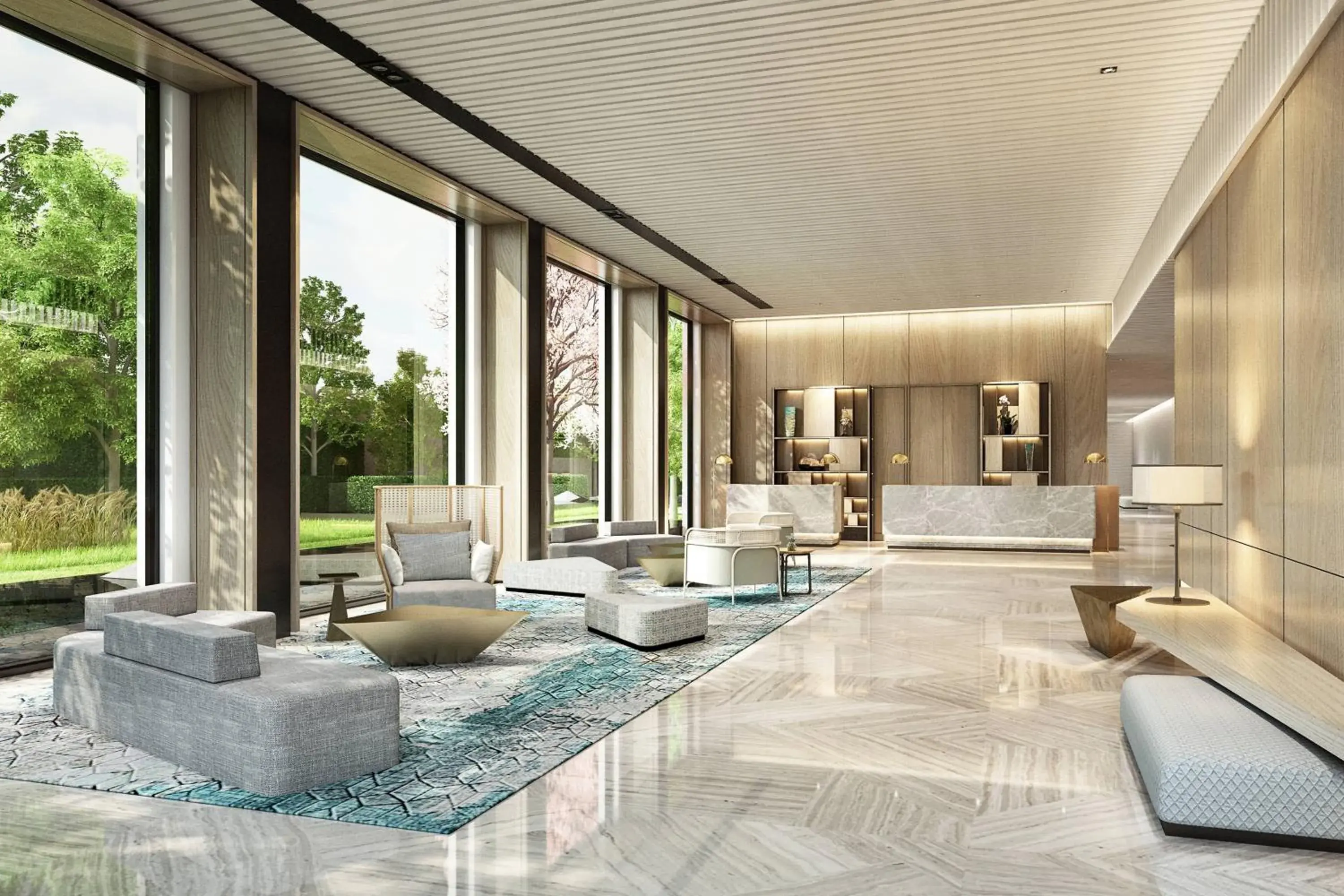 Lobby or reception in Courtyard by Marriott Ahmedabad Sindhu Bhavan Road Lobby or reception in Courtyard by Marriott Ahmedabad Sindhu Bhavan Road