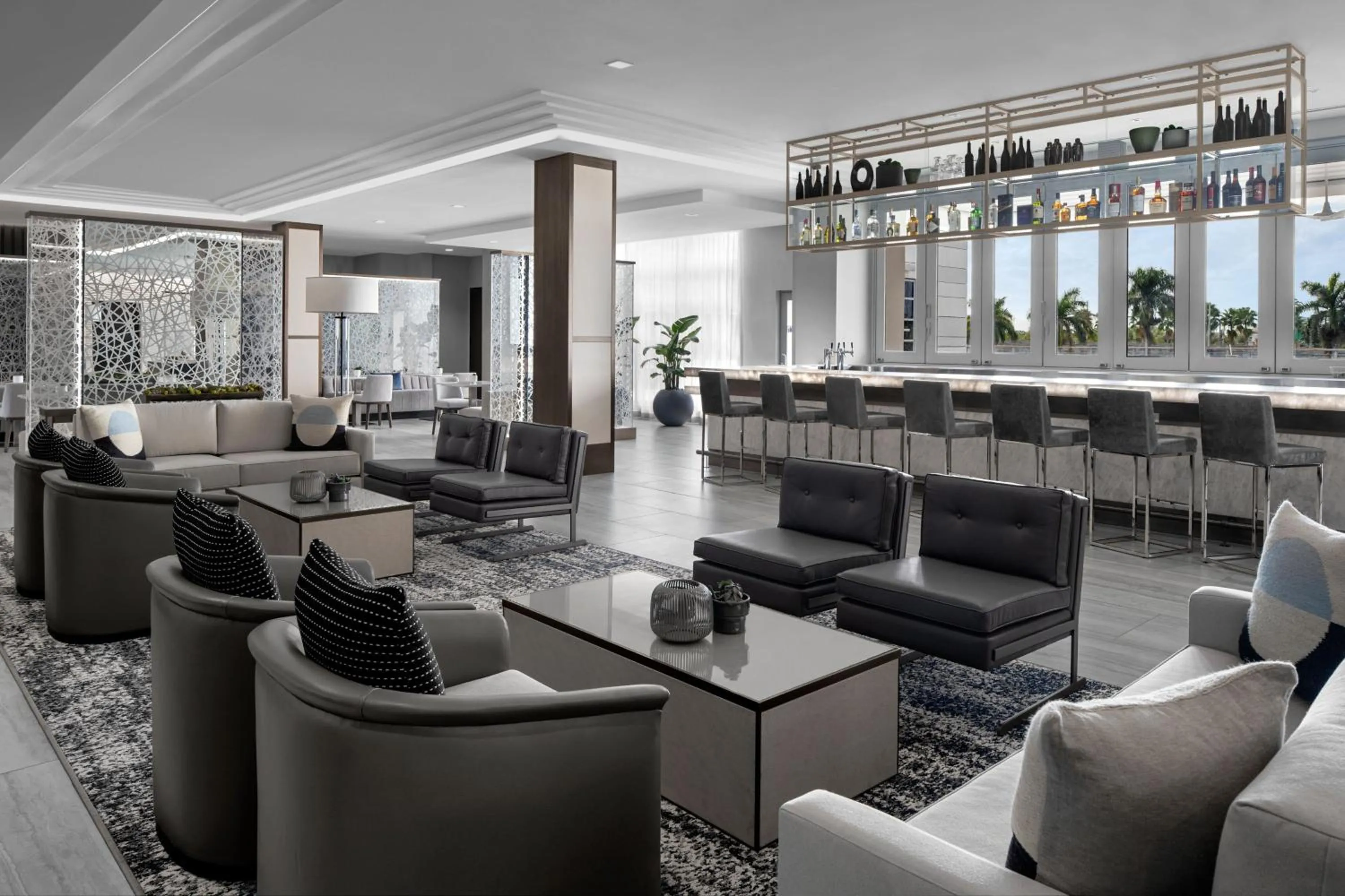 Lounge or bar in AC Hotel by Marriott Miami Dadeland