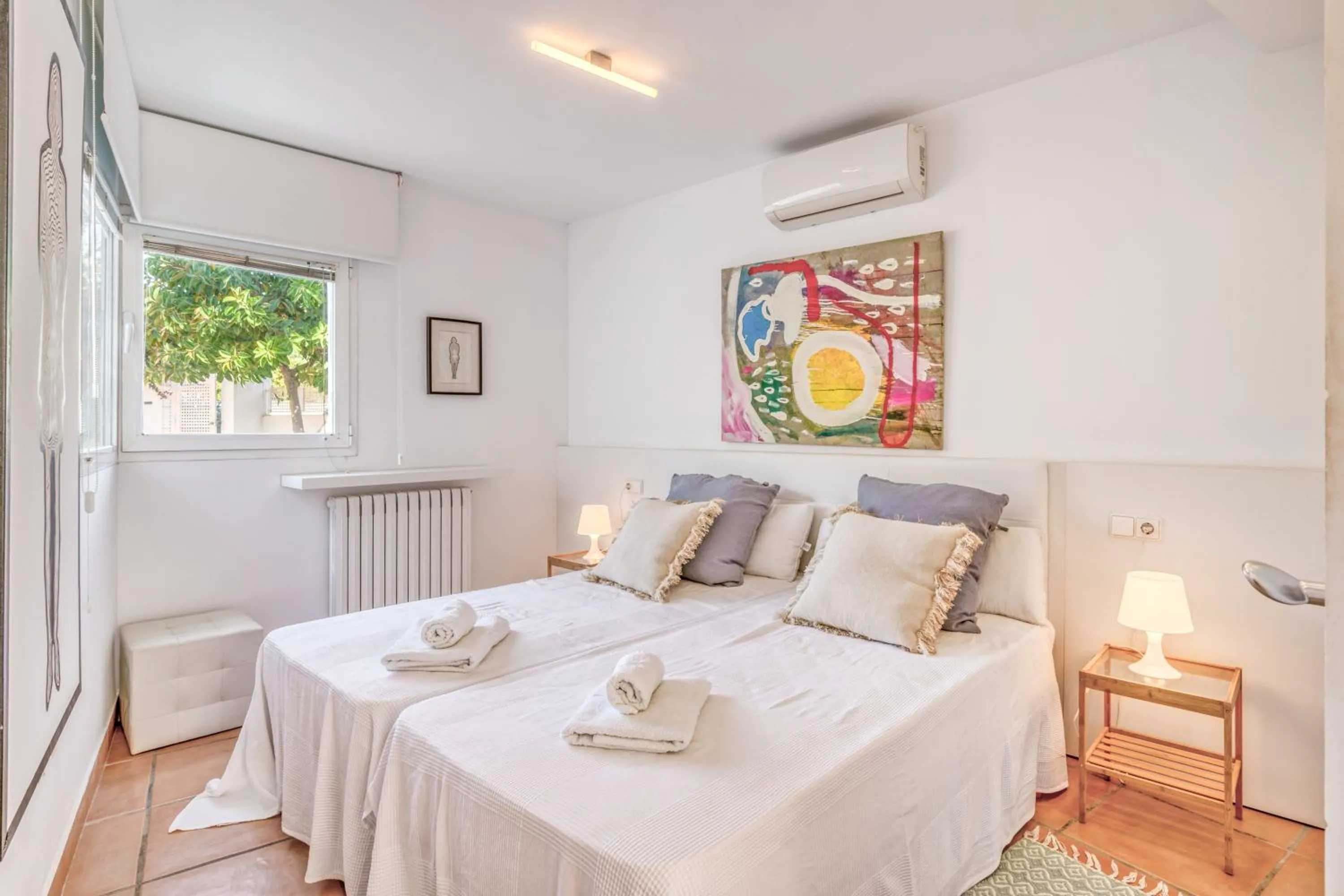 Living room, Bed in Casa Suca