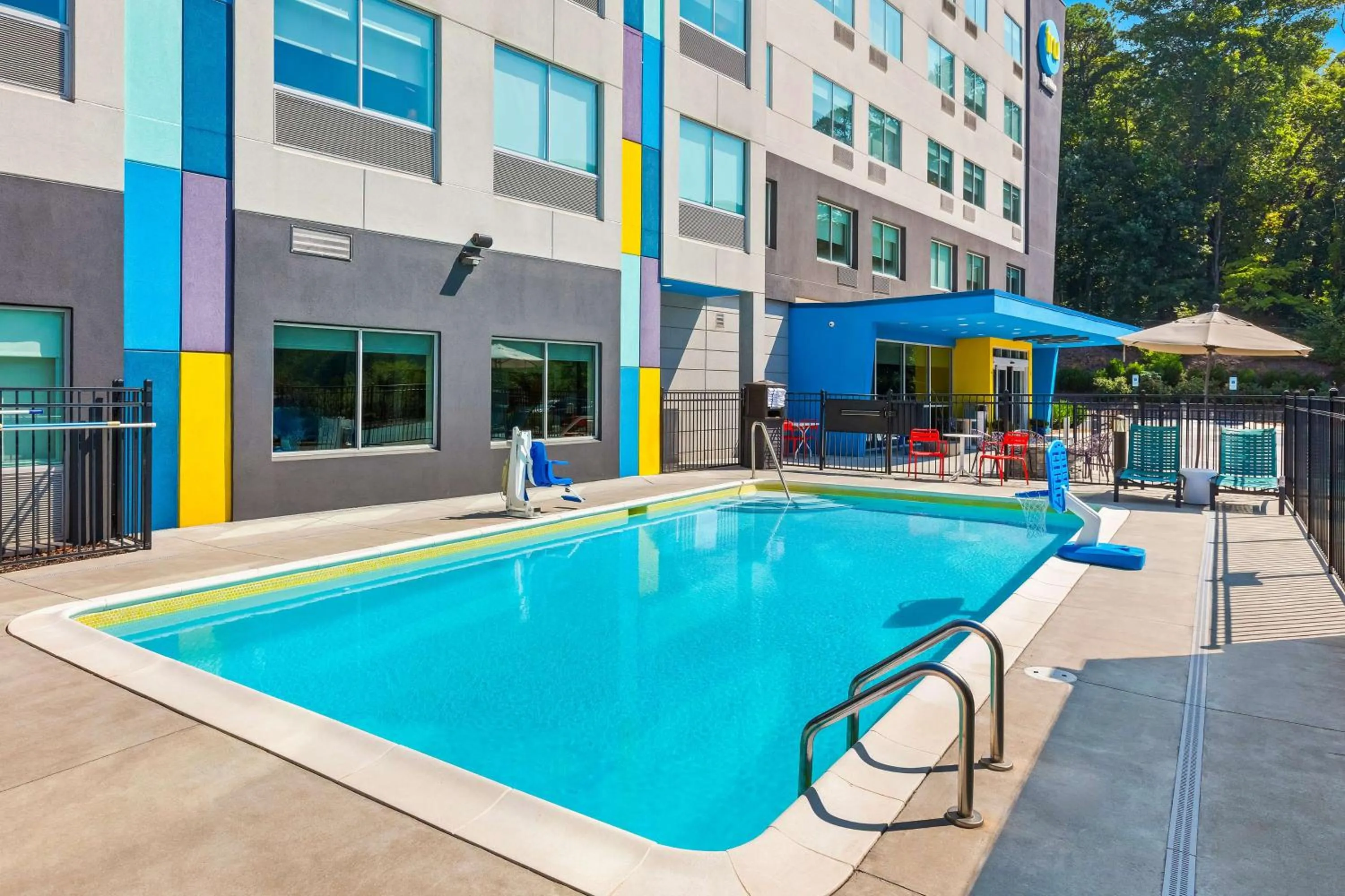 Pool view in Tru by Hilton Asheville Blue Ridge Parkway