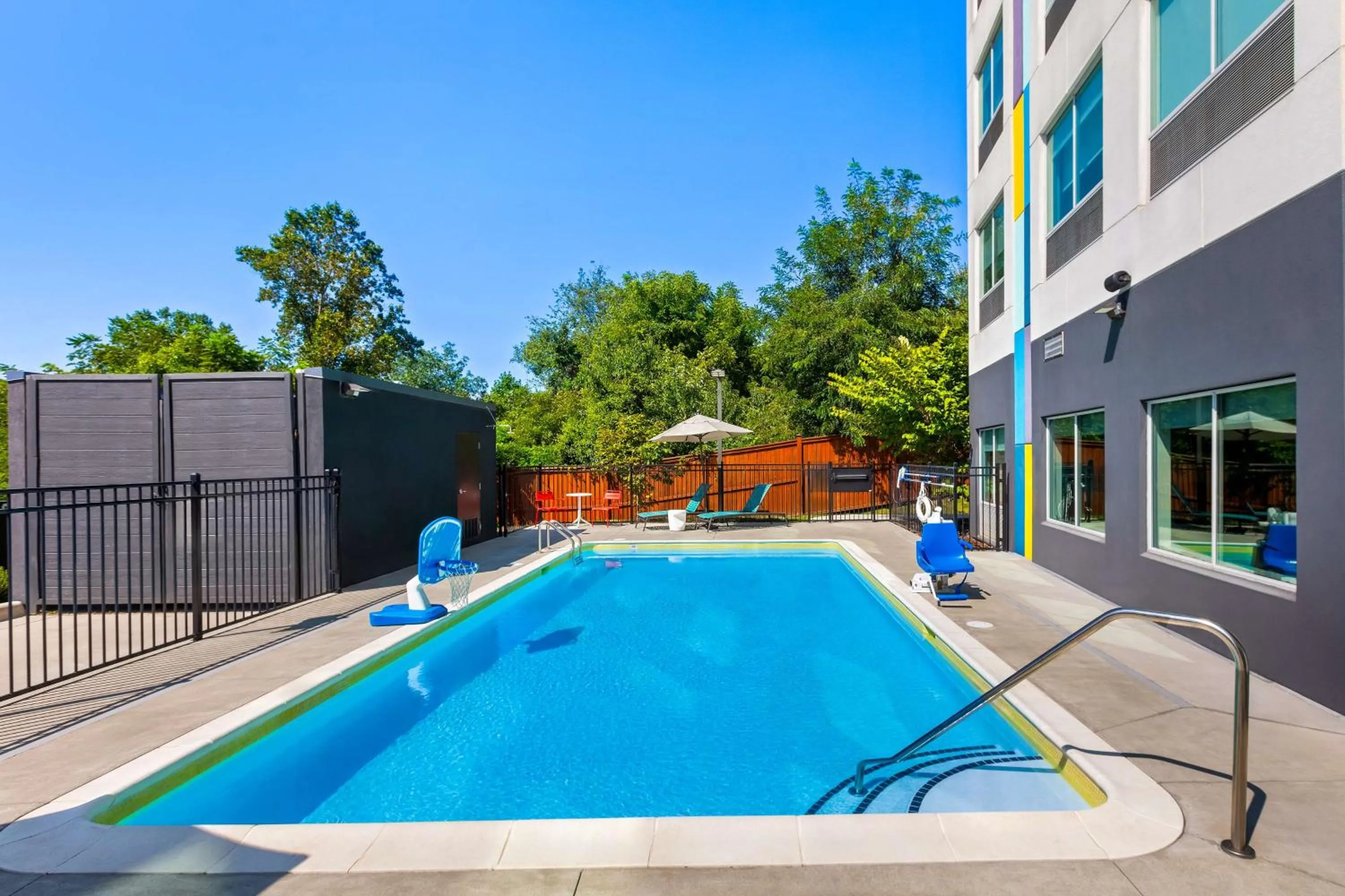 Pool view in Tru by Hilton Asheville Blue Ridge Parkway