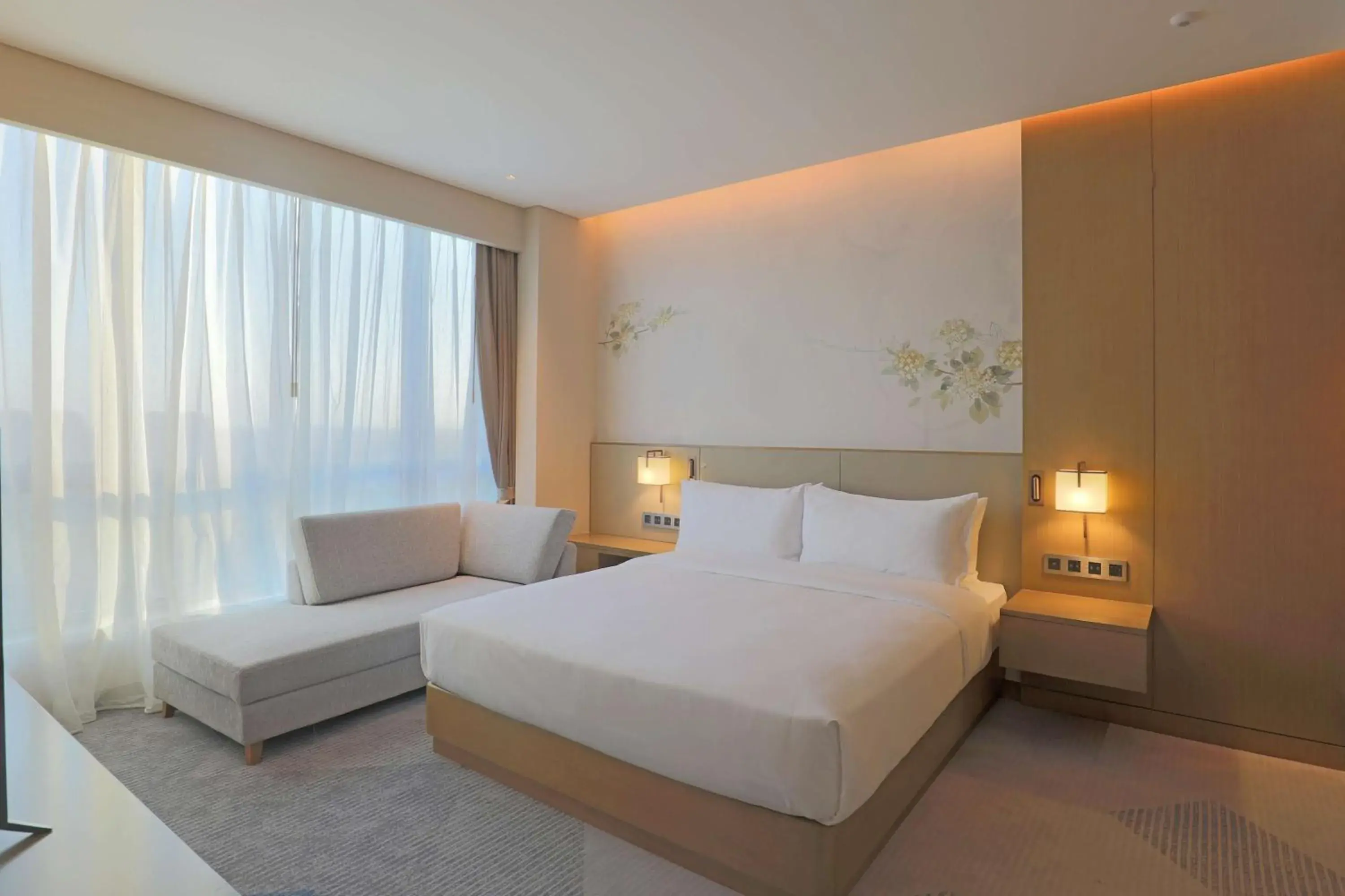 Bed in Hilton Garden Inn Changzhou Jintan Bed in Hilton Garden Inn Changzhou Jintan