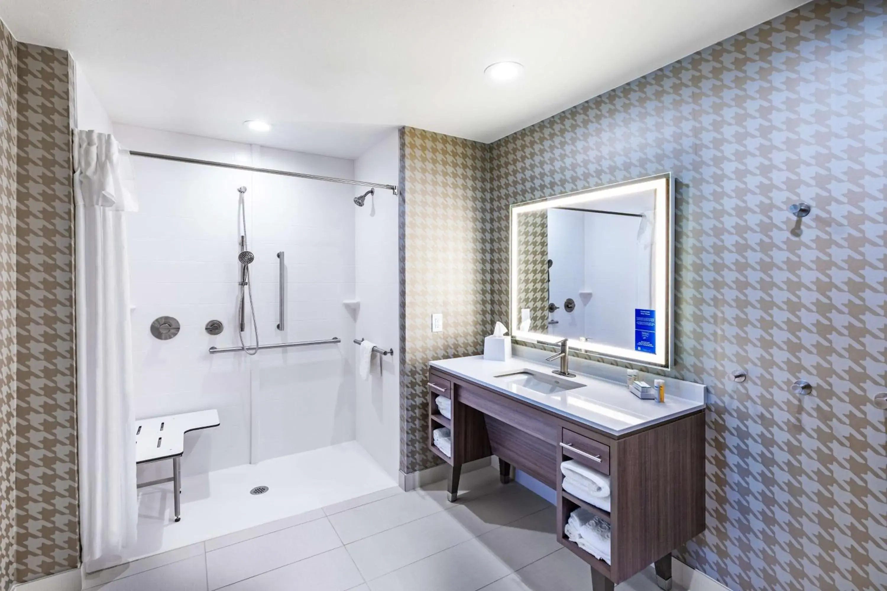 Bathroom in Home2 Suites By Hilton Midland East, Tx Bathroom in Home2 Suites By Hilton Midland East, Tx