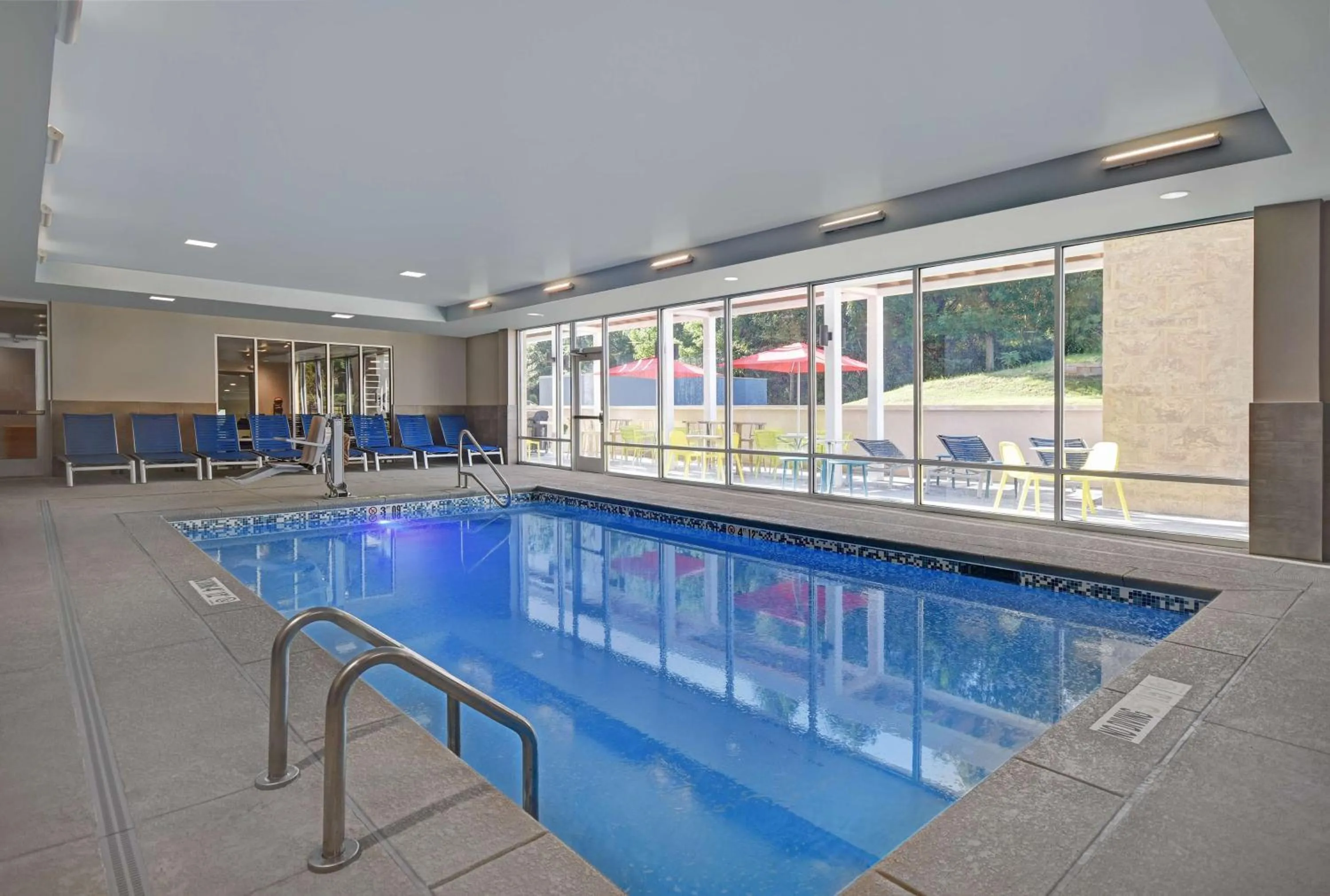 Pool view in Home2 Suites By Hilton Raleigh North I-540