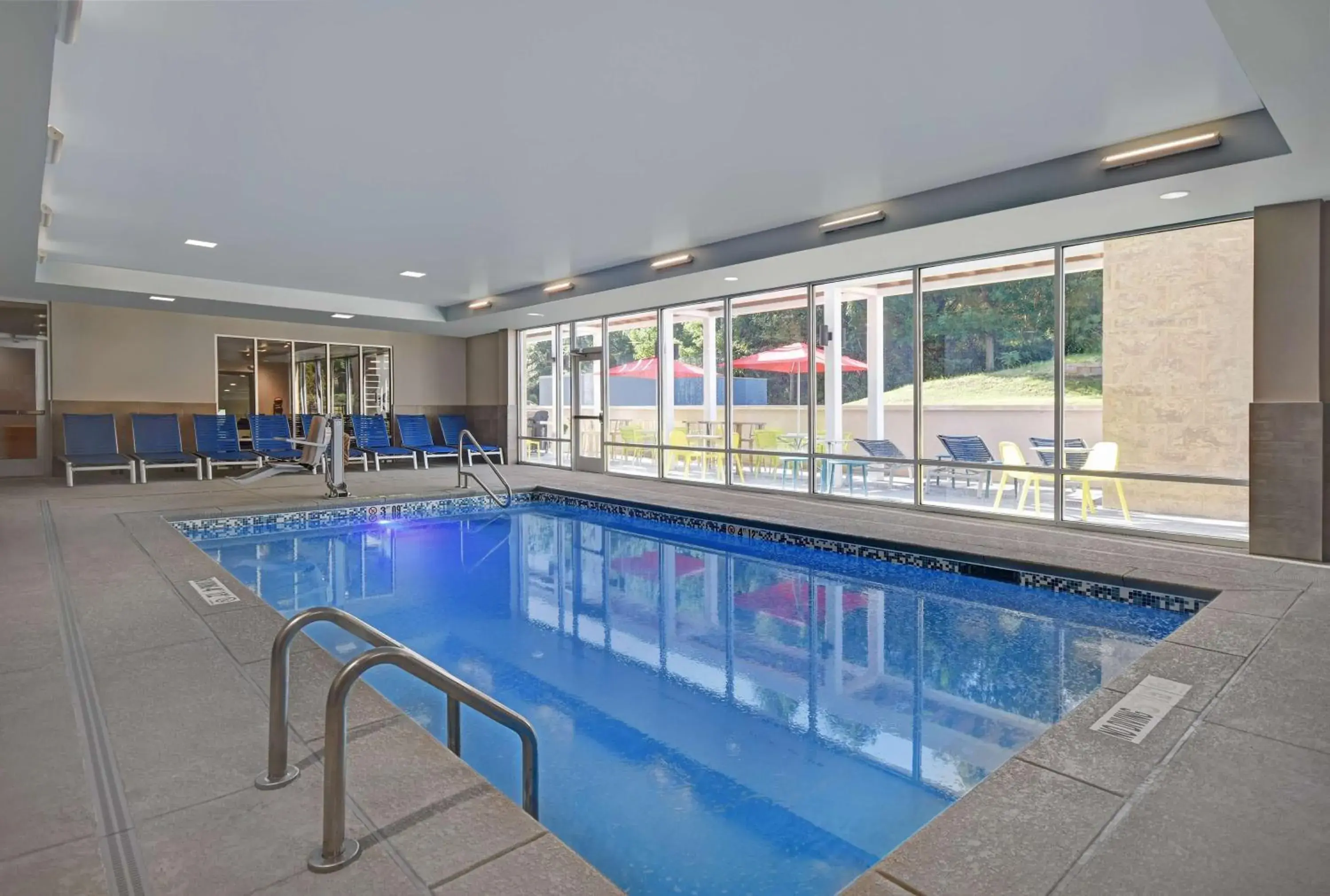 Pool view in Home2 Suites By Hilton Raleigh North I-540 Pool view in Home2 Suites By Hilton Raleigh North I-540