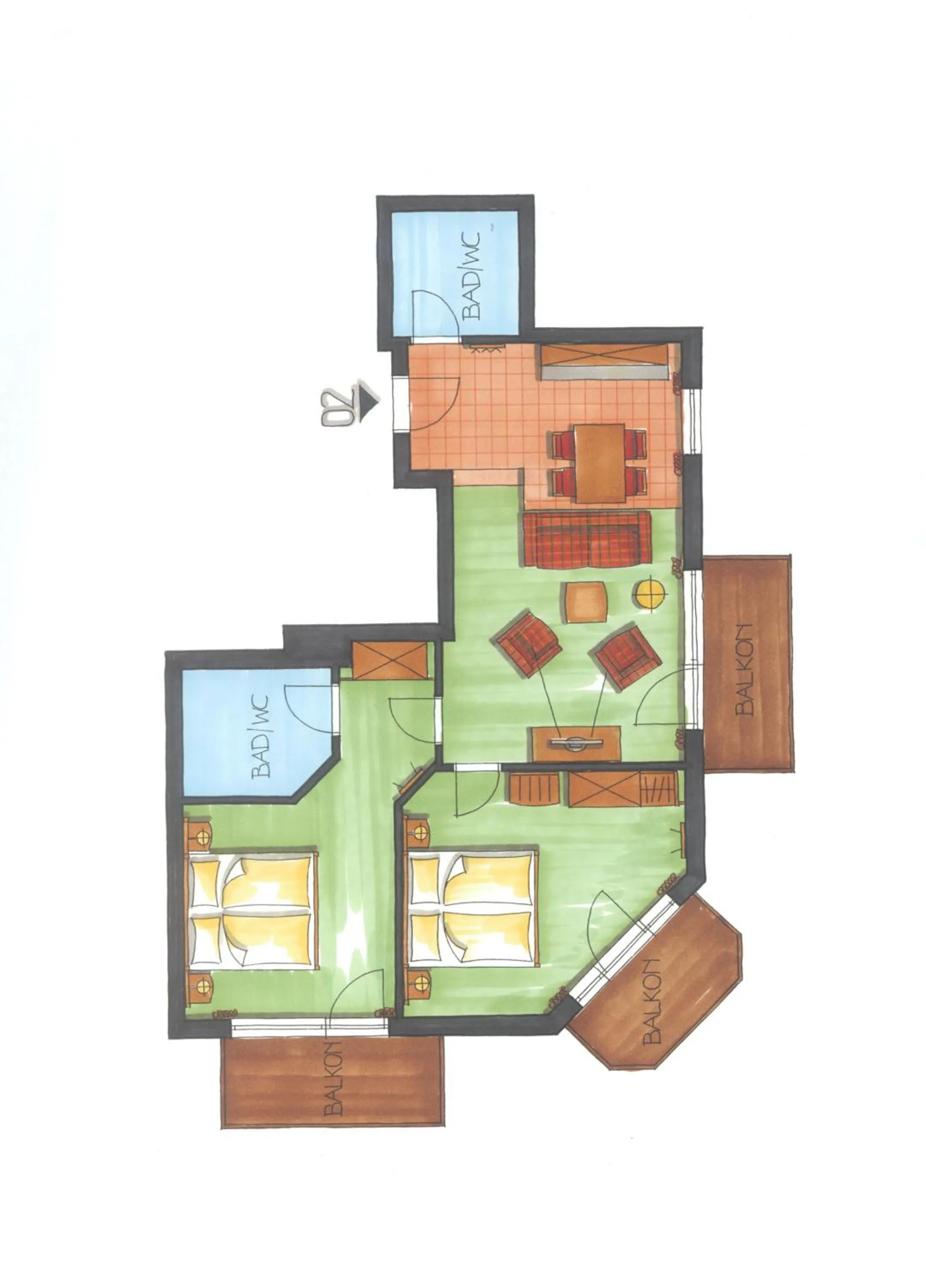 Bird's eye view in Hotel Hochheide