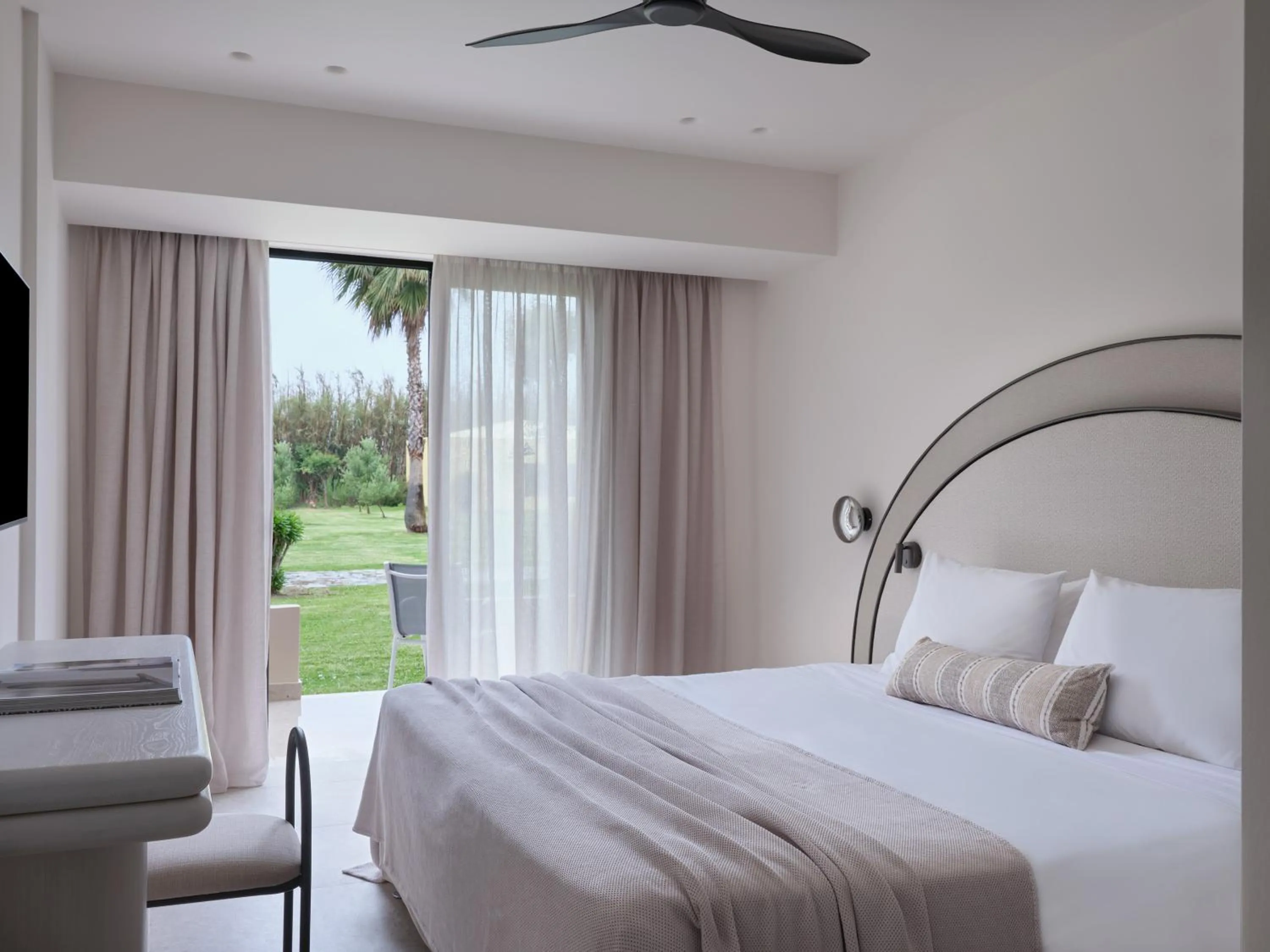 Bed in Atlantica Thalassa Hotel