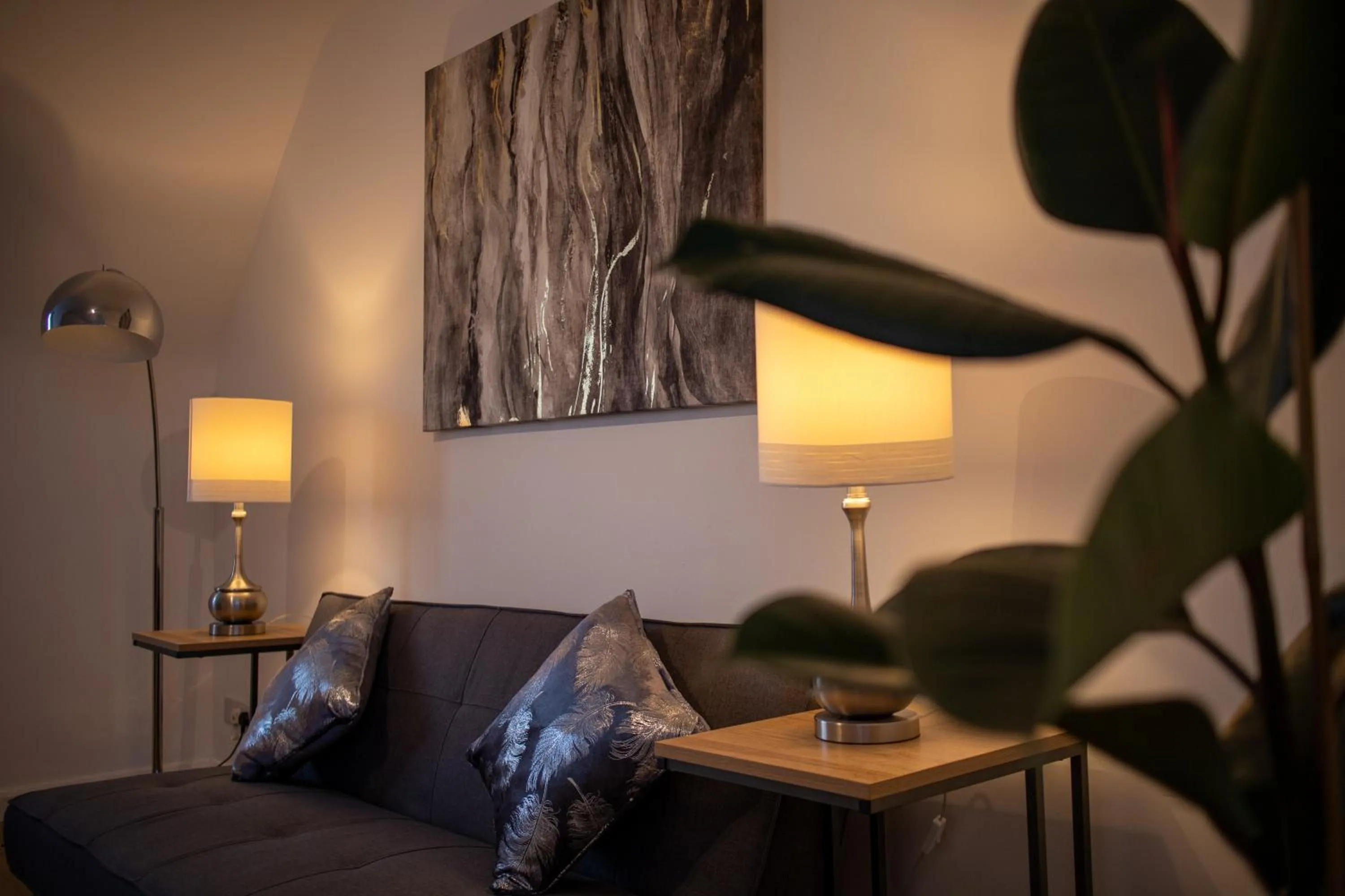 Living room in Silver City Apartments, Historic Apartment
