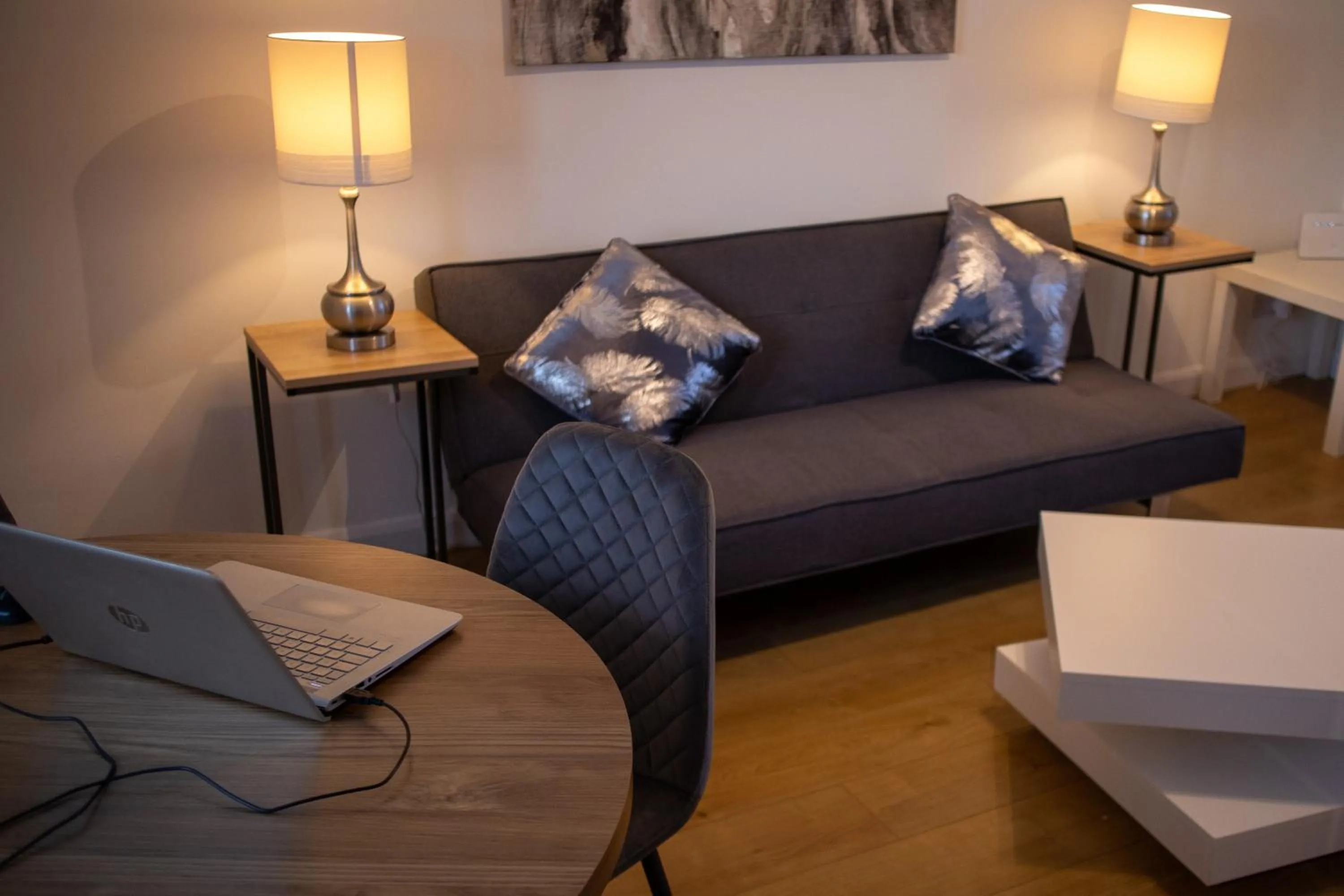 Living room in Silver City Apartments, Historic Apartment