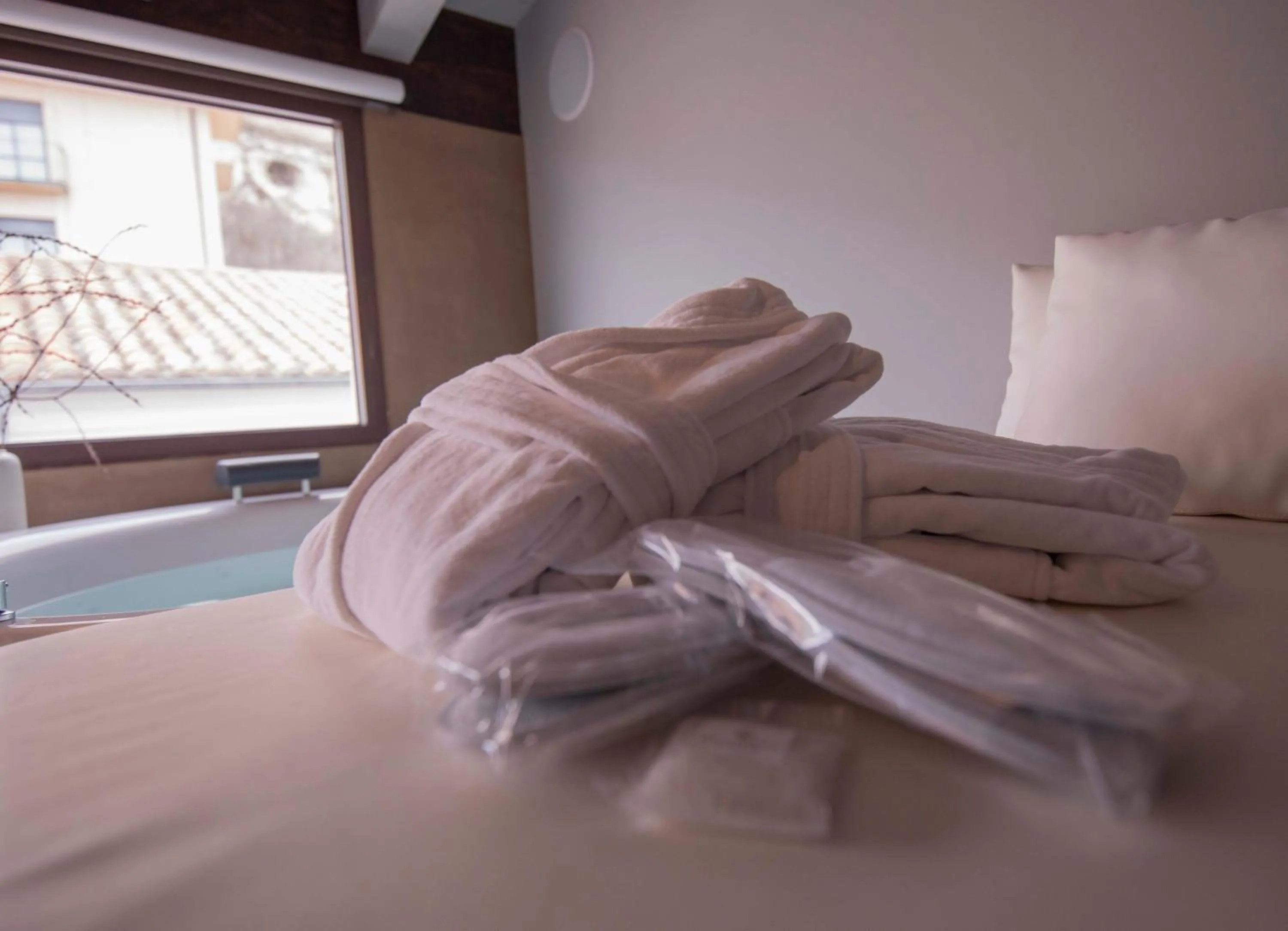 towels, Bed in Vallivana Suites