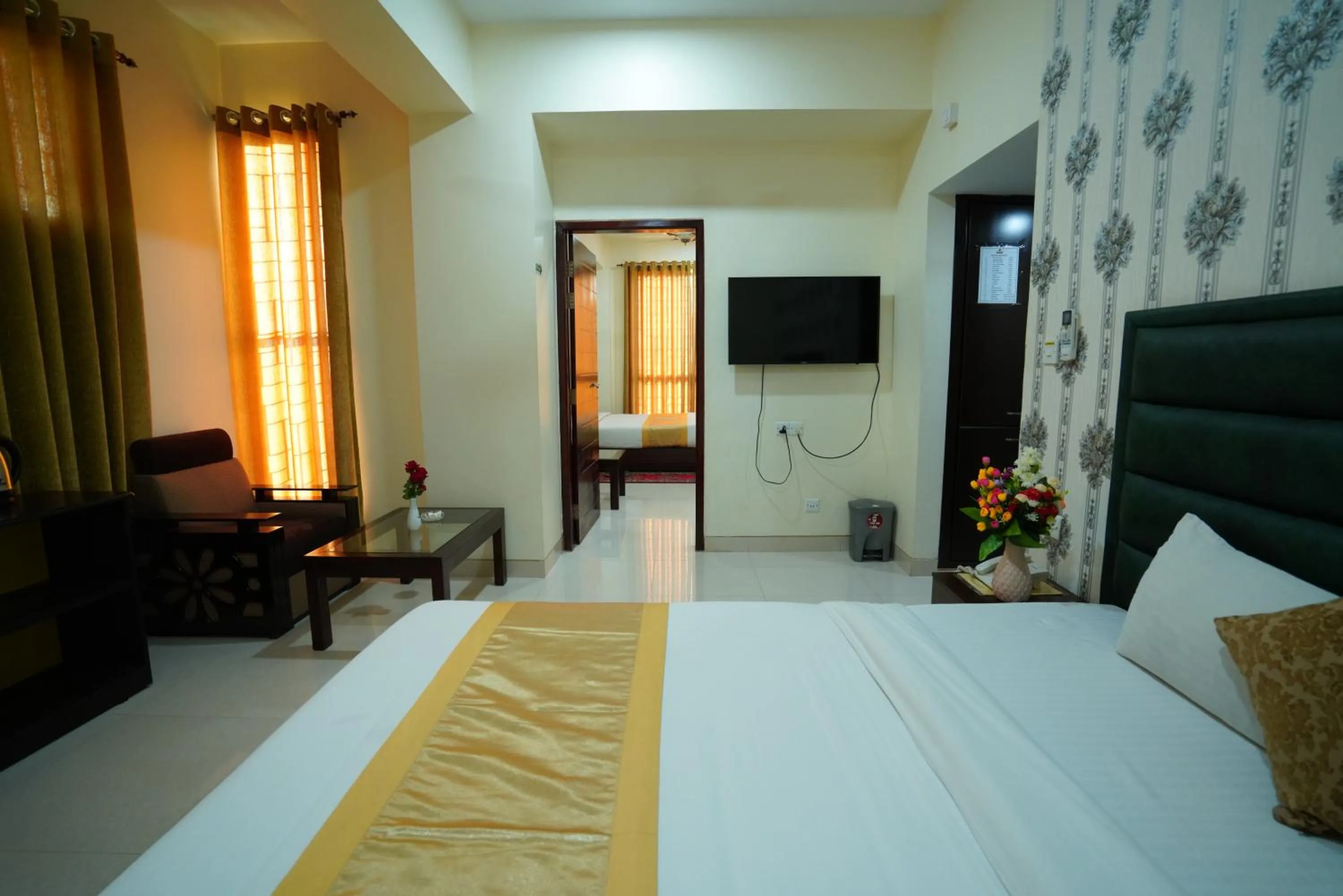 Bed in Grand Mostafa Hotel Ababil