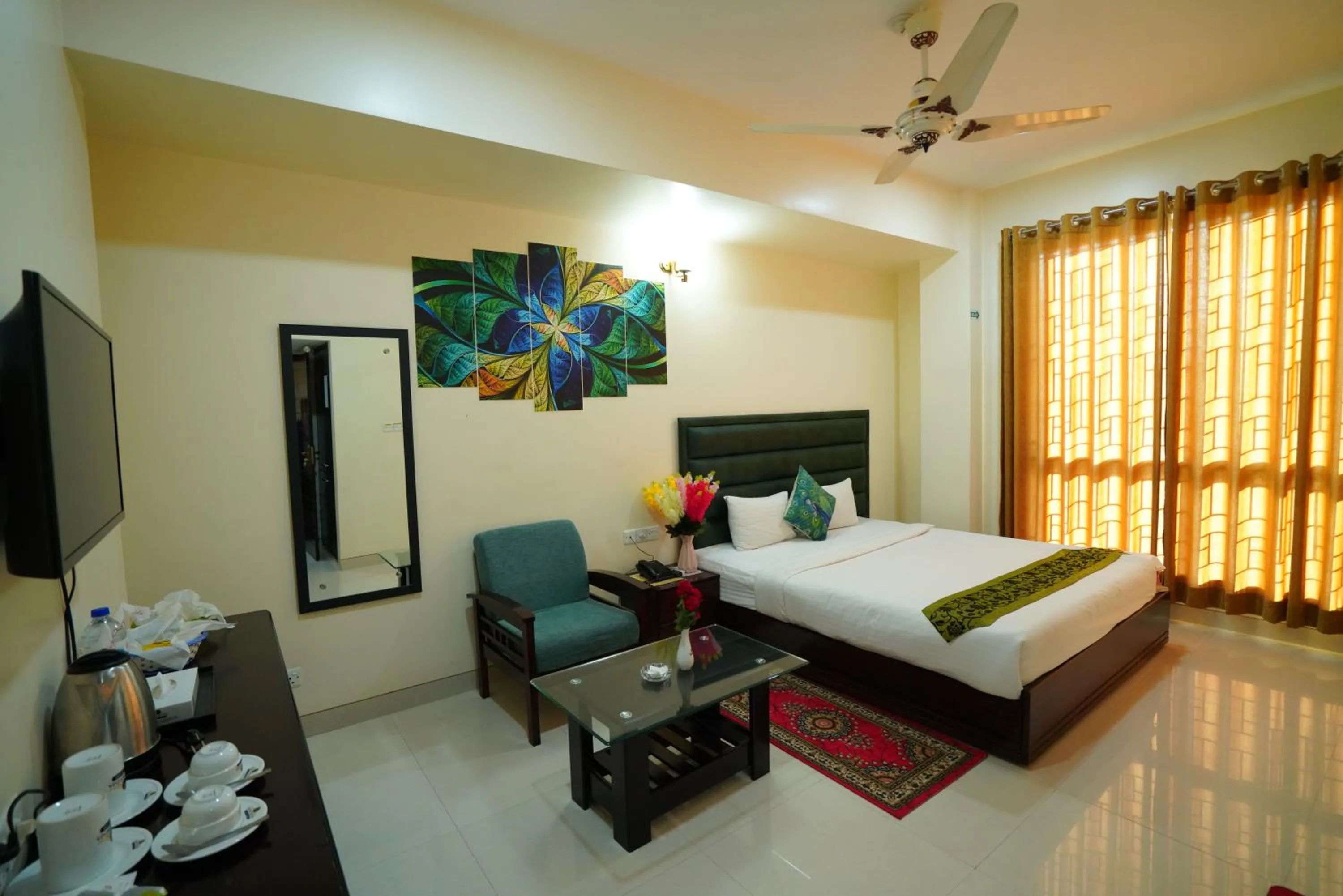 Bed in Grand Mostafa Hotel Ababil