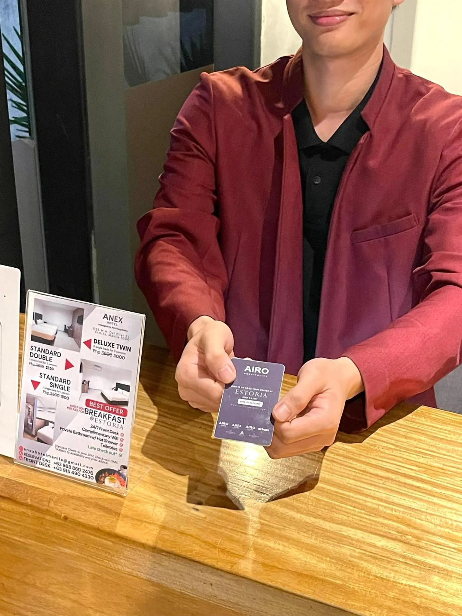 Lobby or reception in Anex Hotel near US Embassy