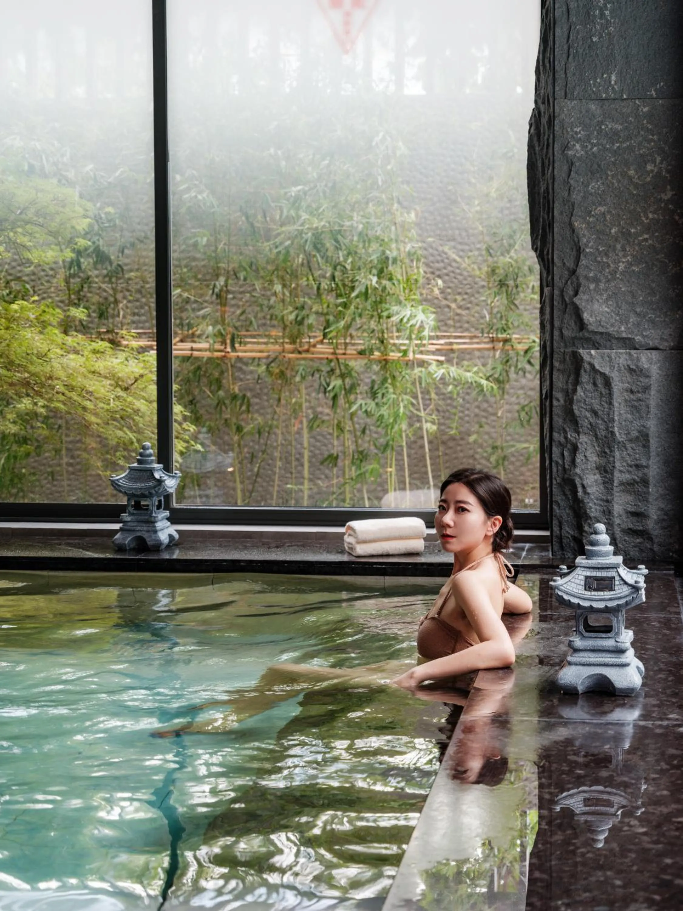 Hot Spring Bath in Shangri-La Putian Onsen Resort Hotel