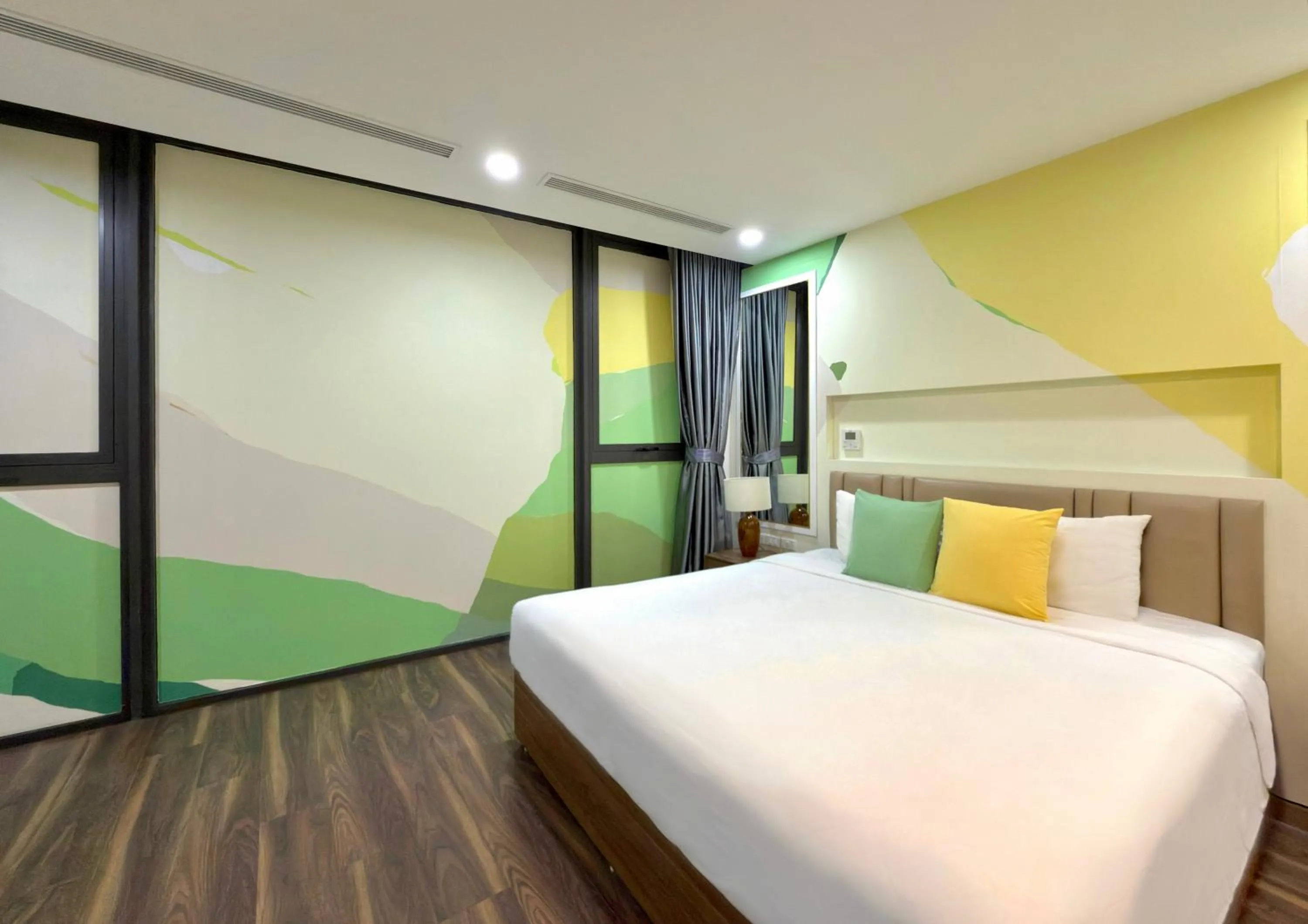 Bed in LIVIE Hanoi Ham Long