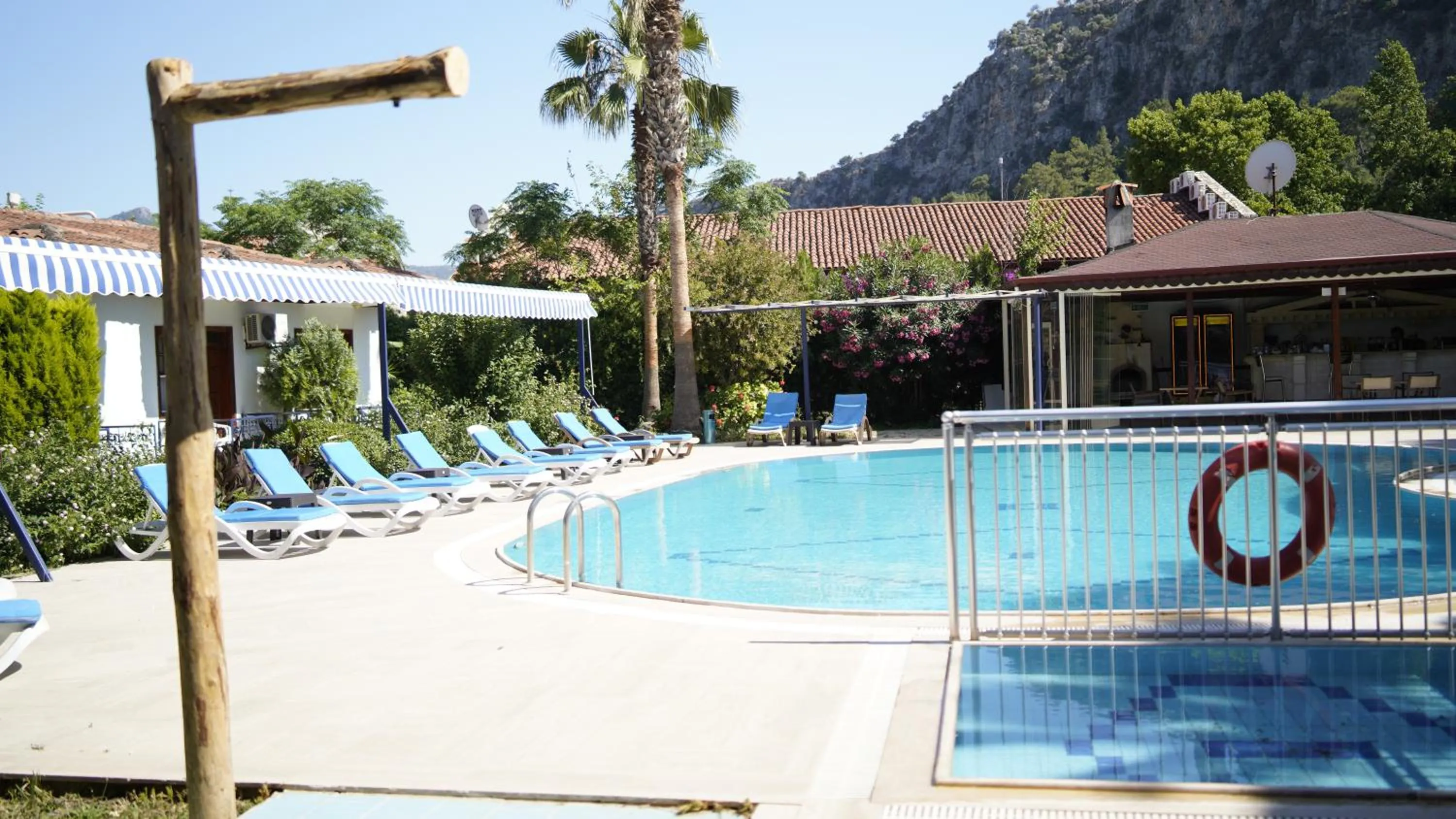 Pool view in Dalyan YUNUS HOTEL