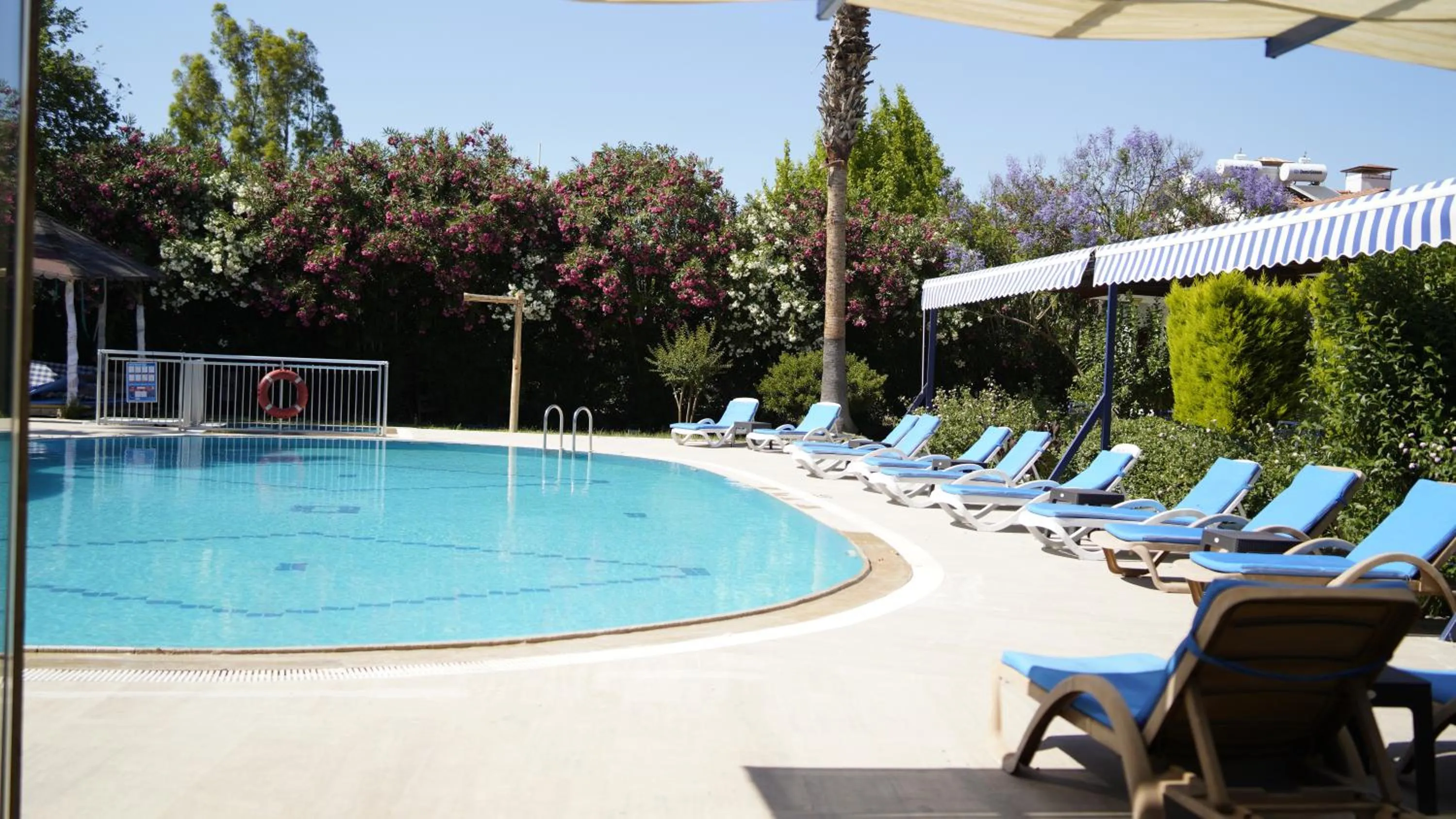 Pool view in Dalyan YUNUS HOTEL