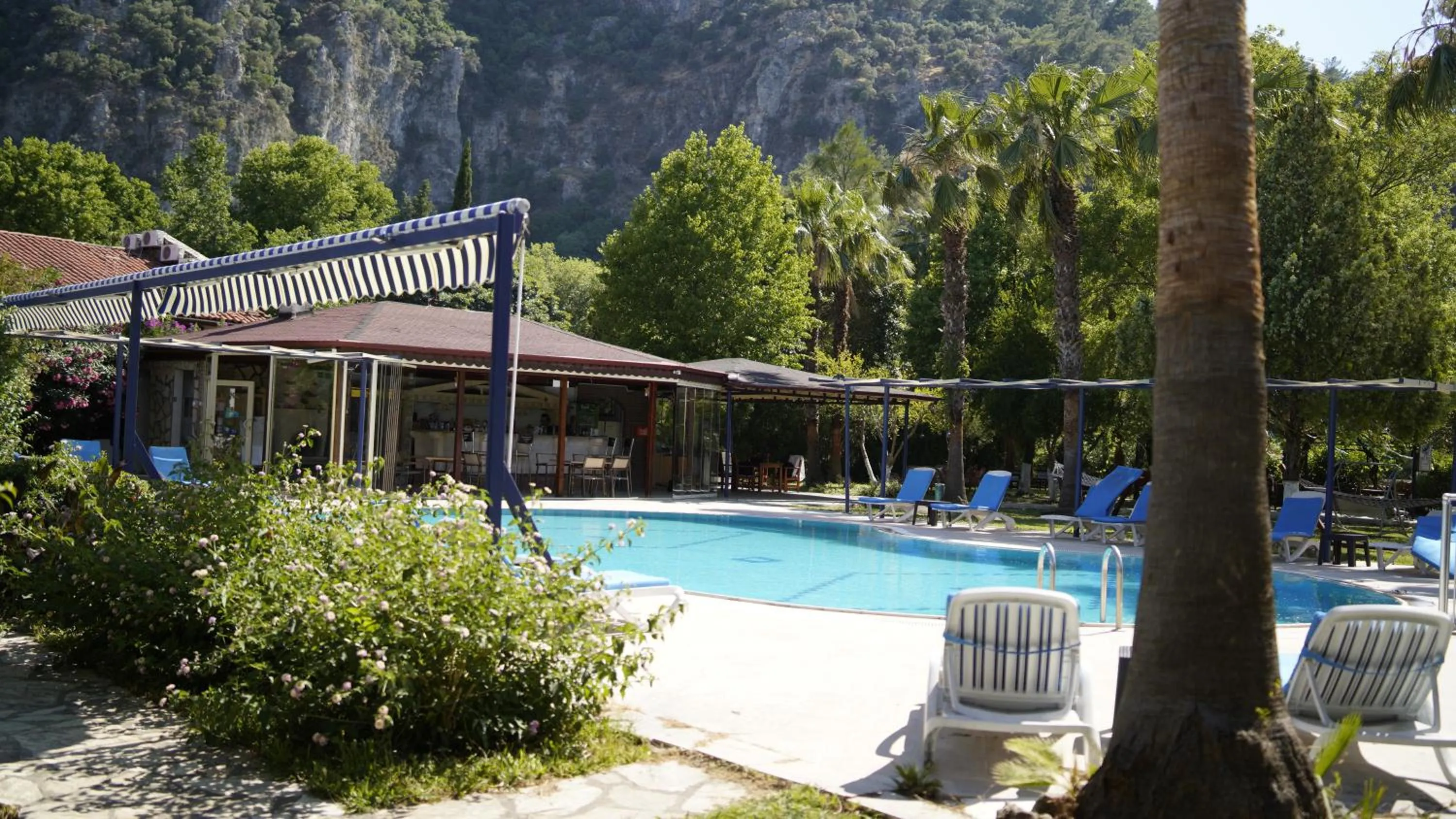 Pool view in Dalyan YUNUS HOTEL
