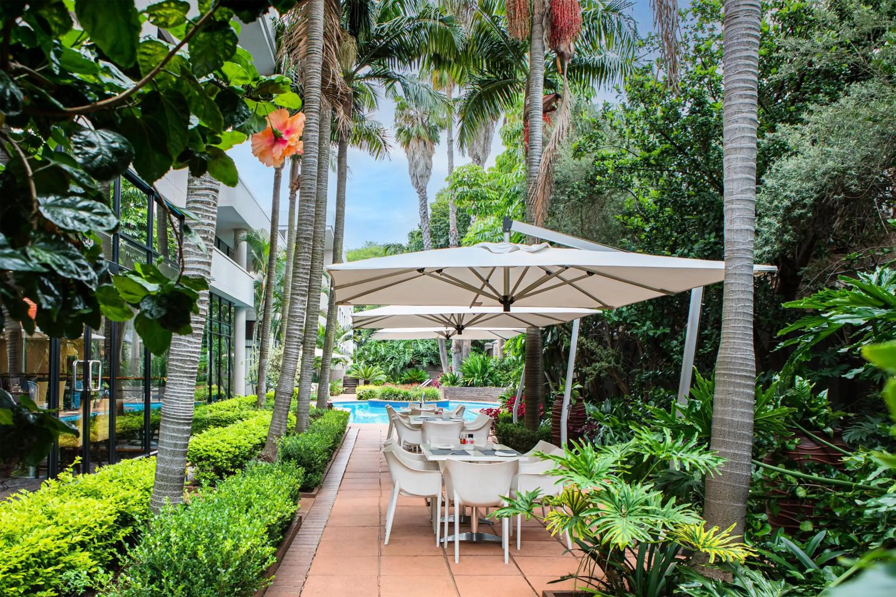Pool view in Garden Court Hatfield