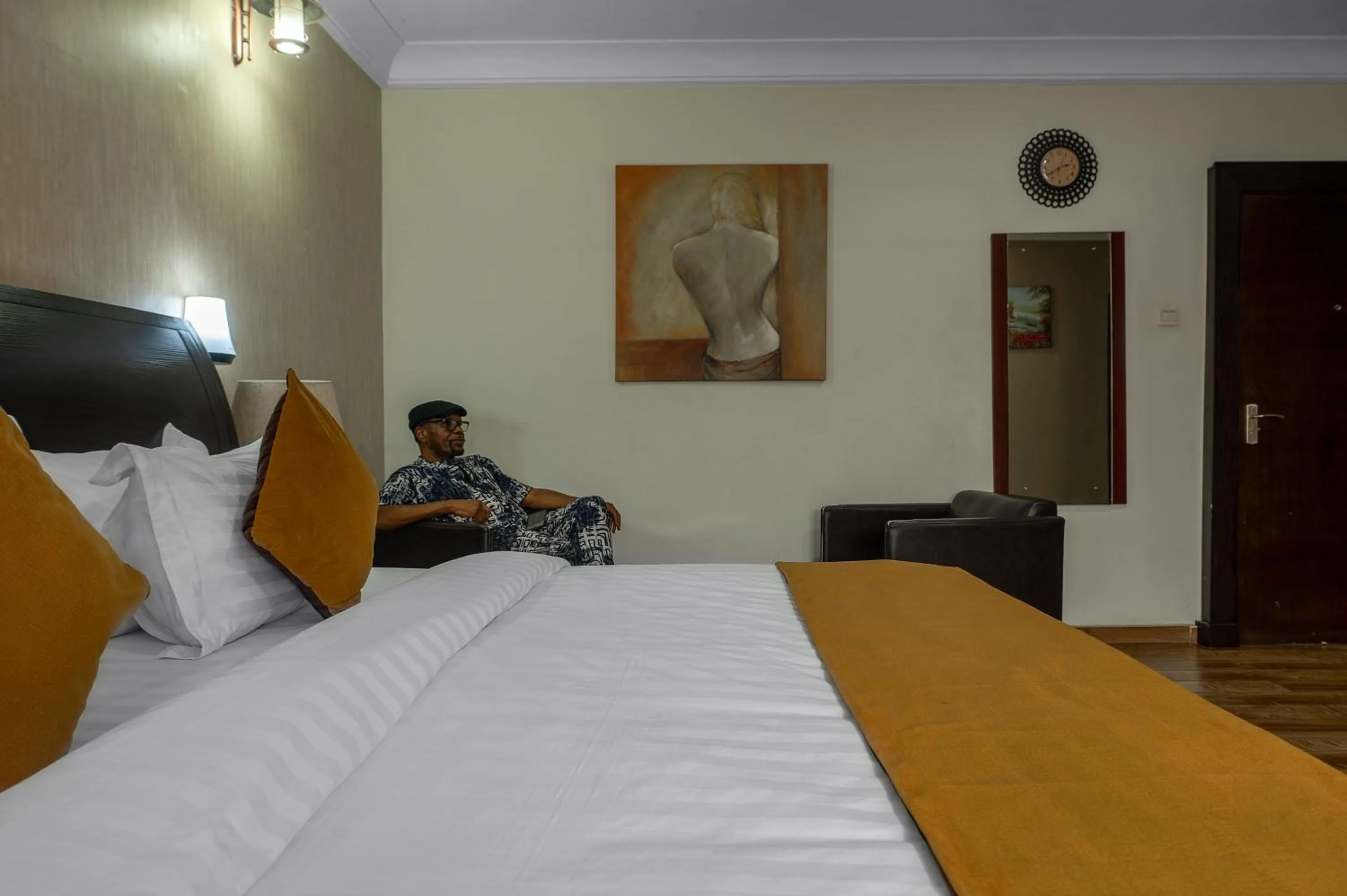 Bed in Anabel Apartment and Suites, Abuja