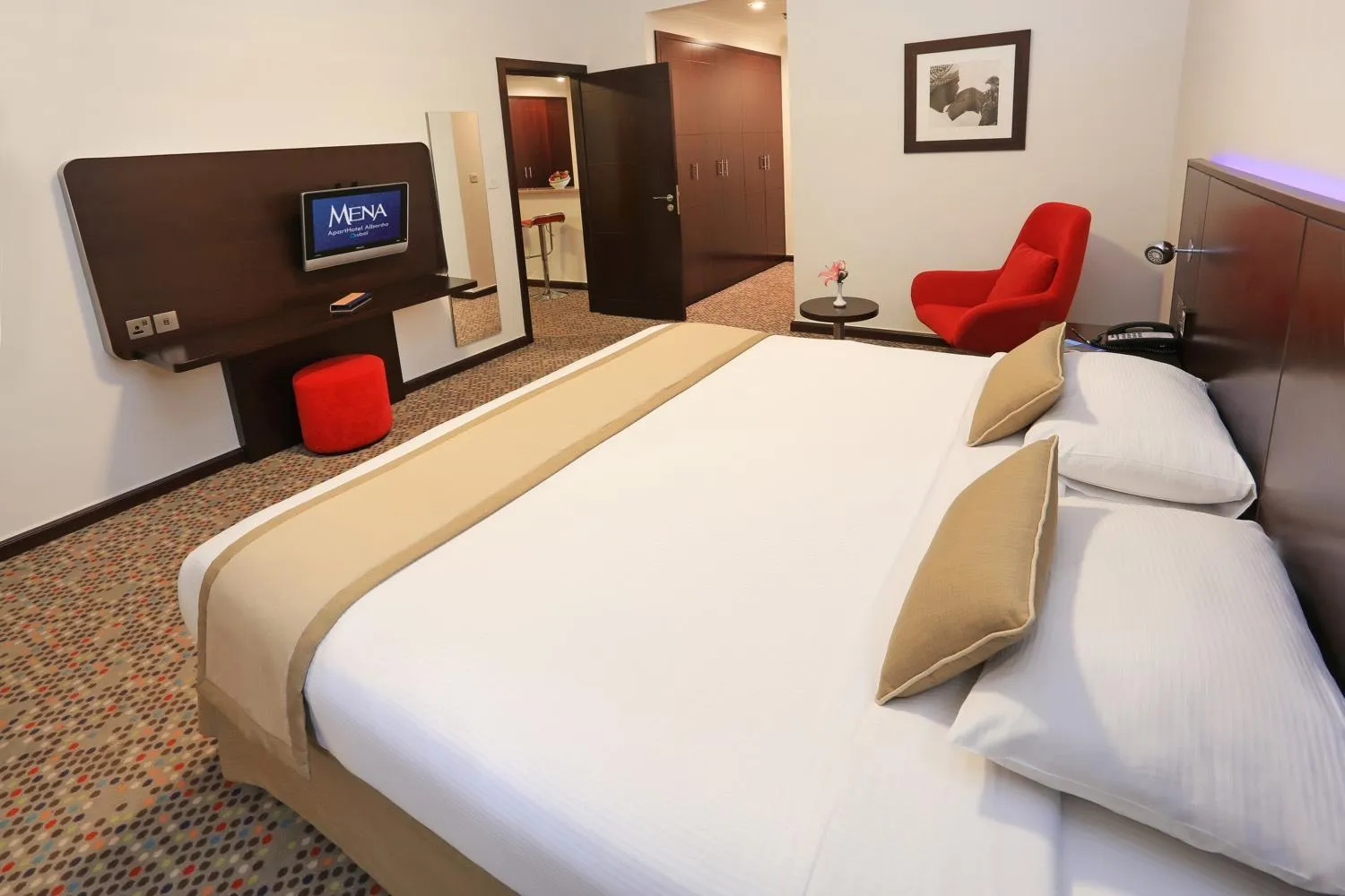 Bedroom, Bed in MENA ApartHotel Albarsha At The Mall