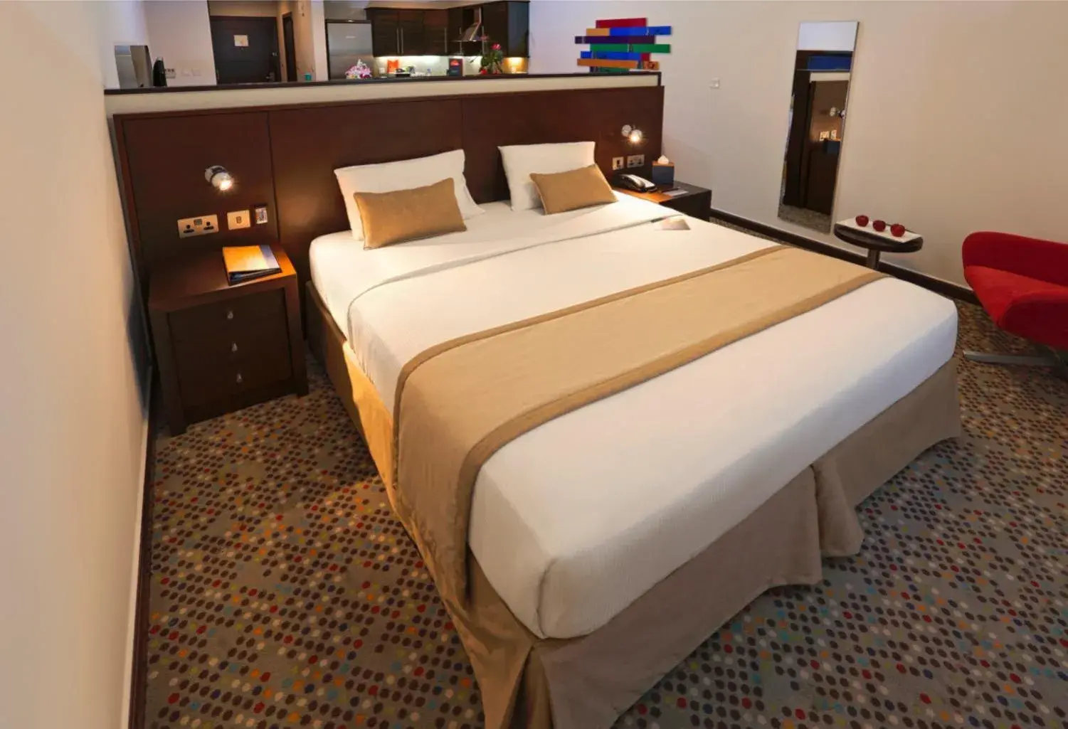 Bed in MENA ApartHotel Albarsha At The Mall Bed in MENA ApartHotel Albarsha At The Mall