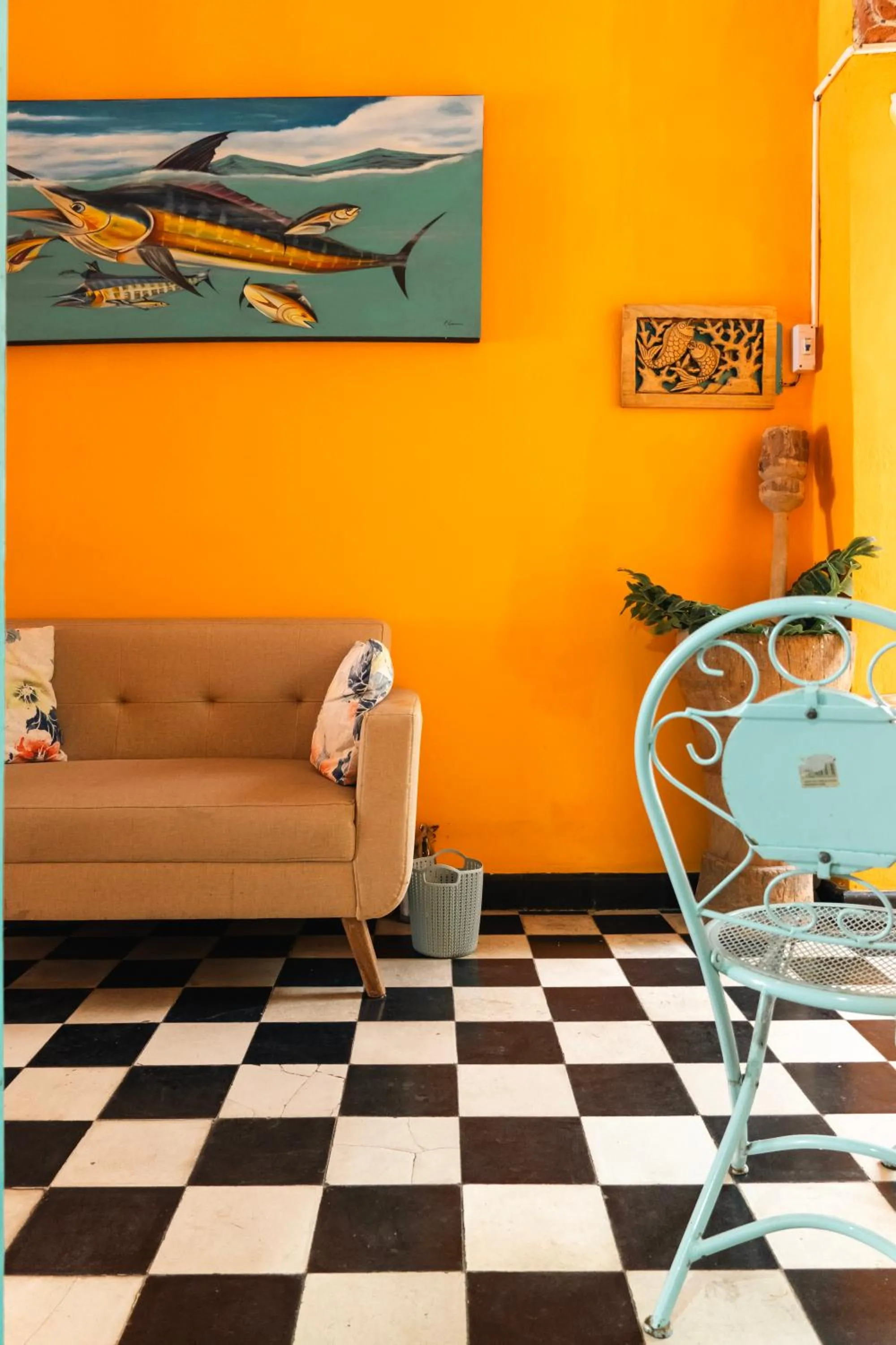 Seating area in Casa Renacer