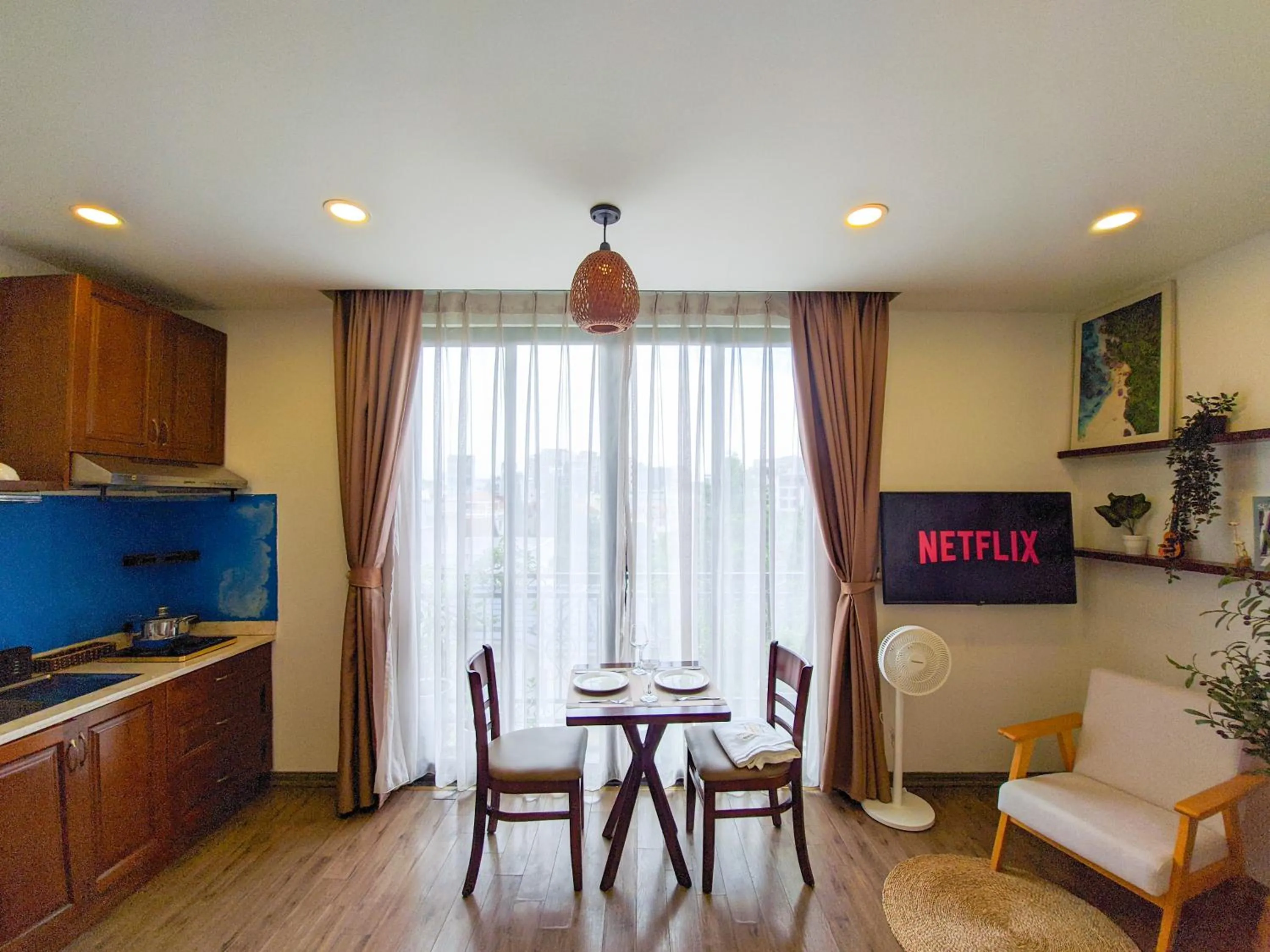 Dining area in T98 Westlake Quang An - Tay ho Center Garden View Studio!