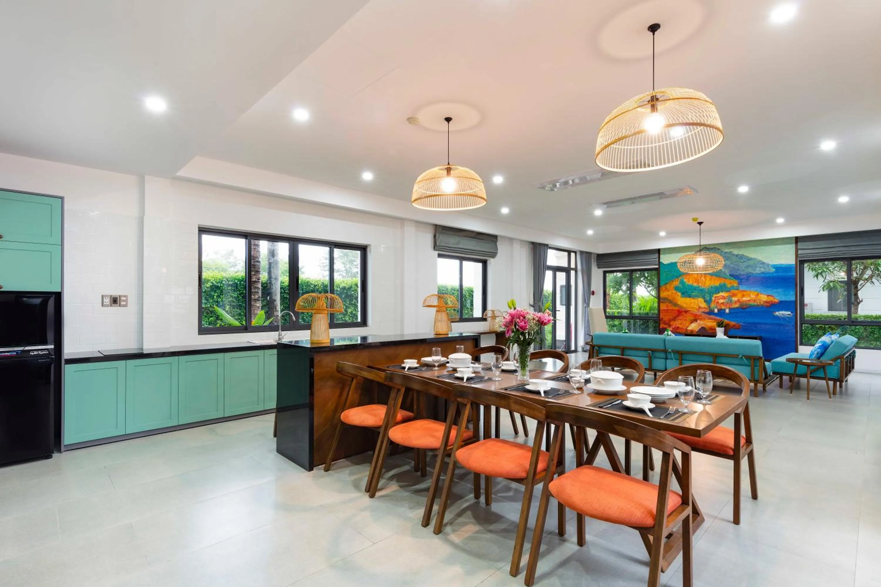 Kitchen or kitchenette in Le Palmier Ho Tram Resort - Beachfront with Private Beach