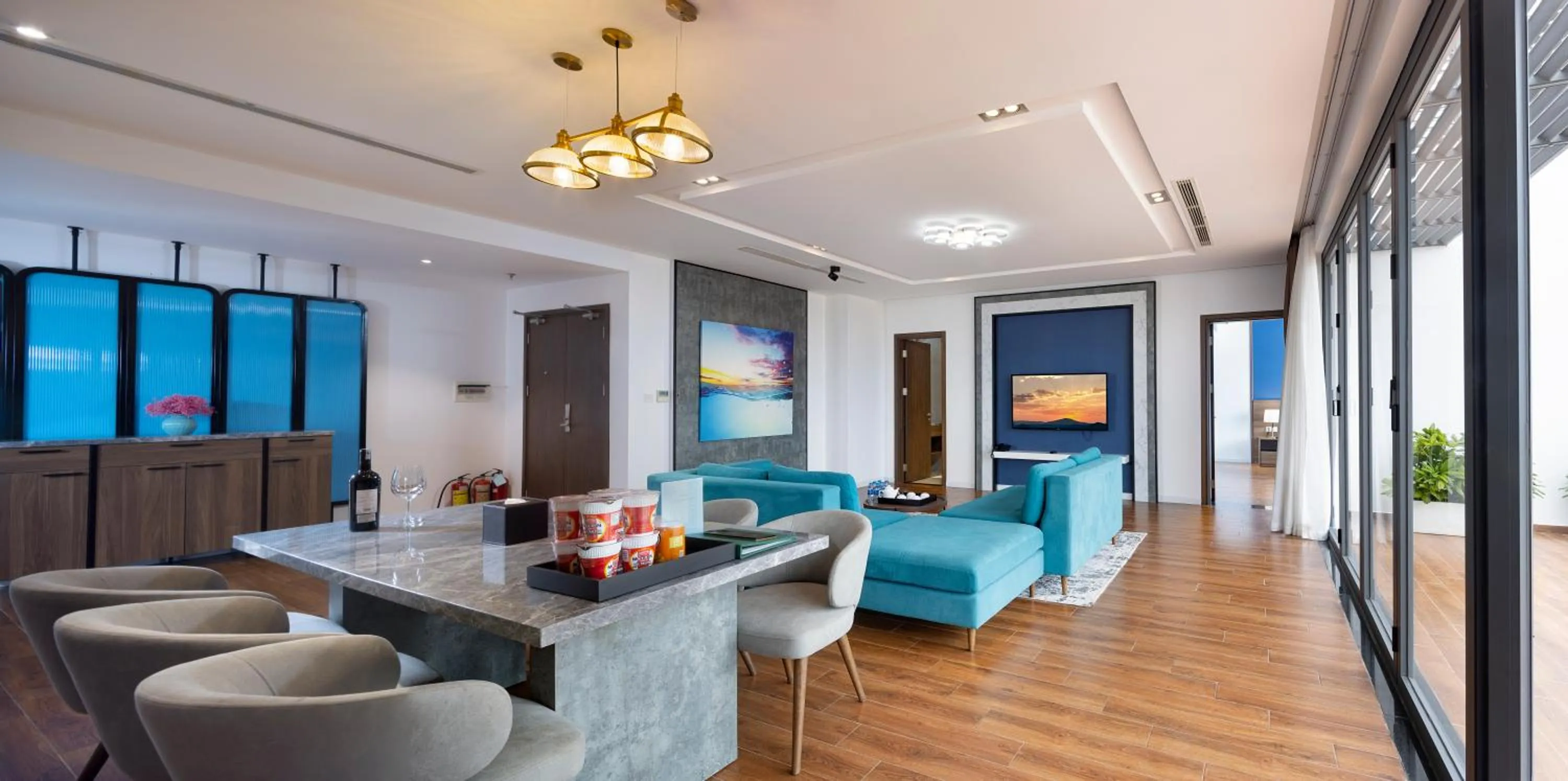 Living room in Le Palmier Ho Tram Resort - Beachfront with Private Beach