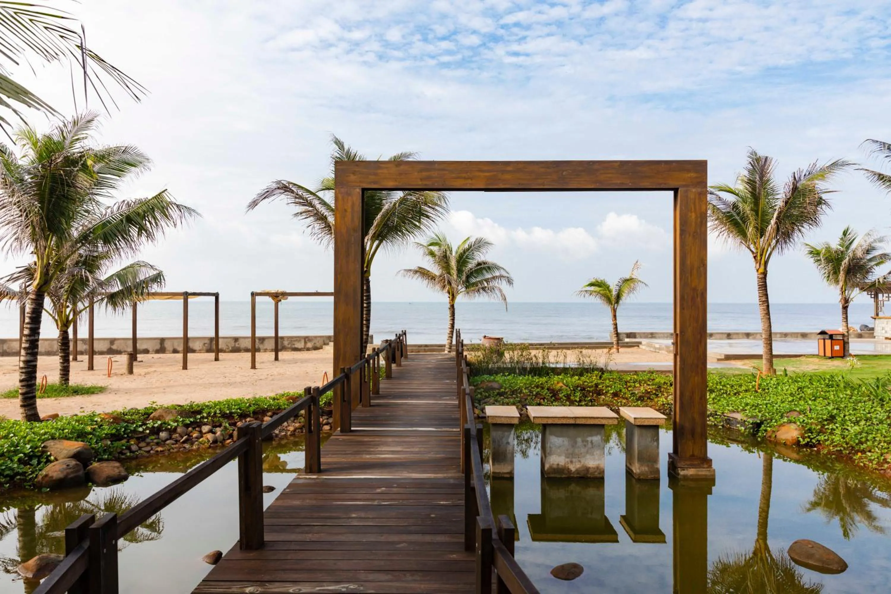 Balcony/Terrace in Le Palmier Ho Tram Resort - Beachfront with Private Beach