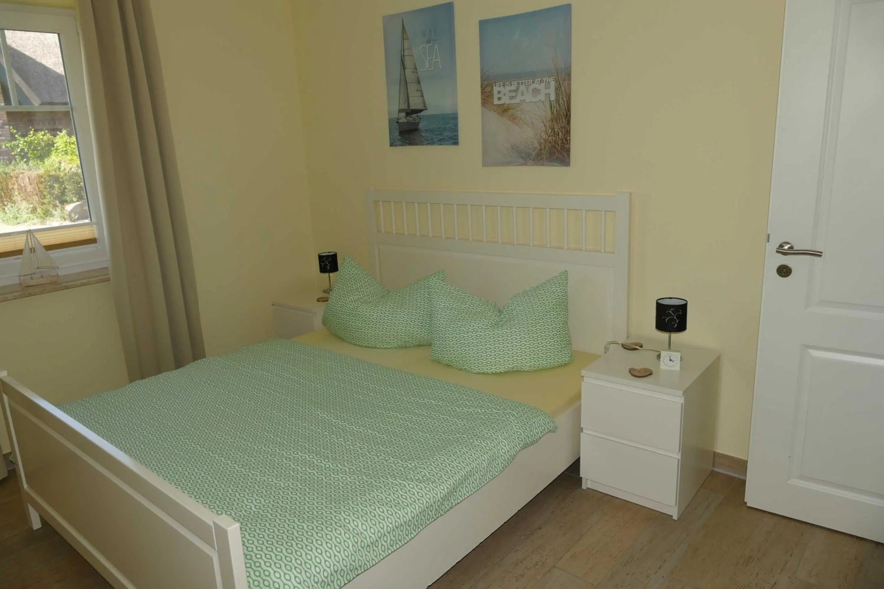 Bed in Haus am Deich Feriendomizil mit Terrasse