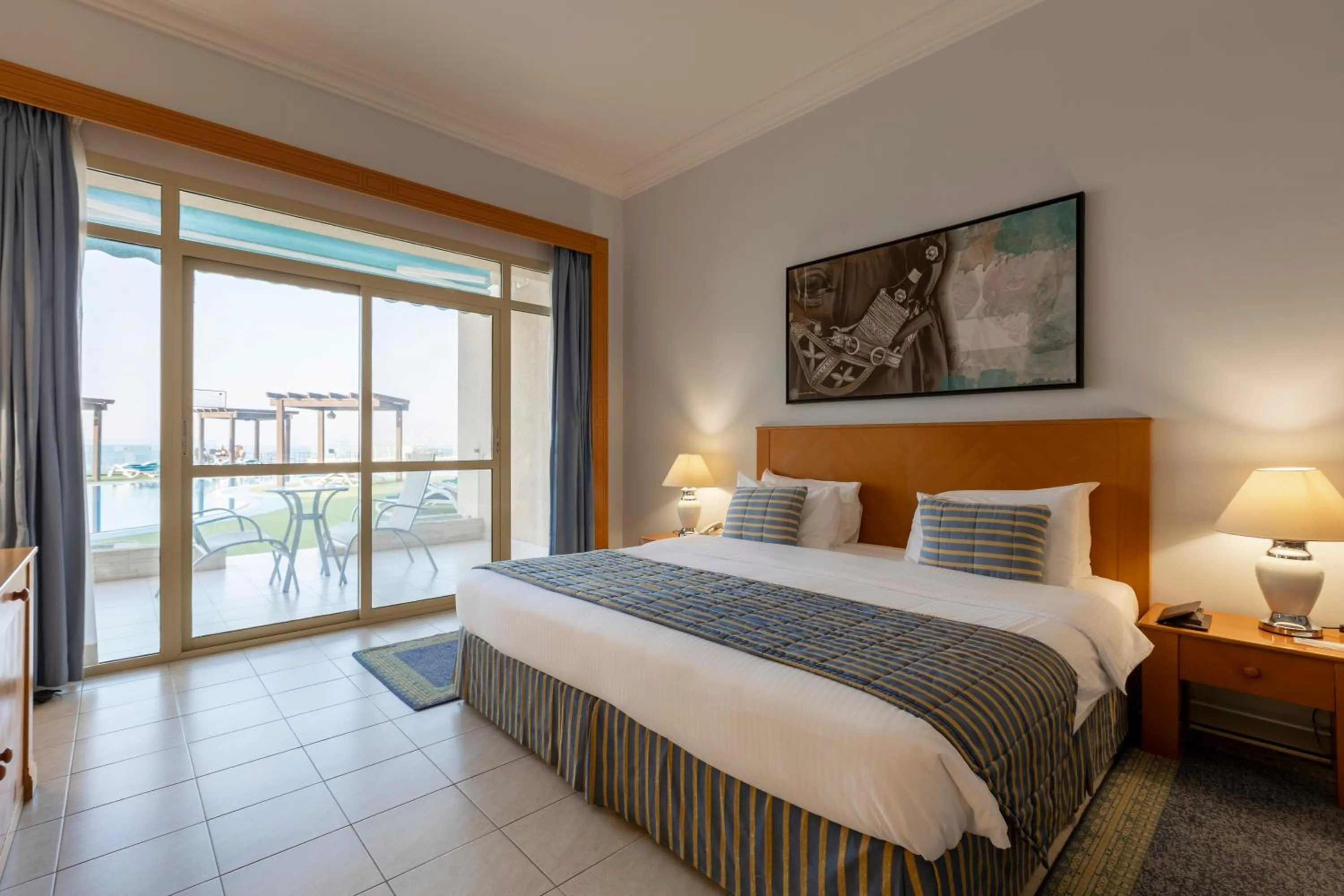 Bed in Atana Khasab Hotel