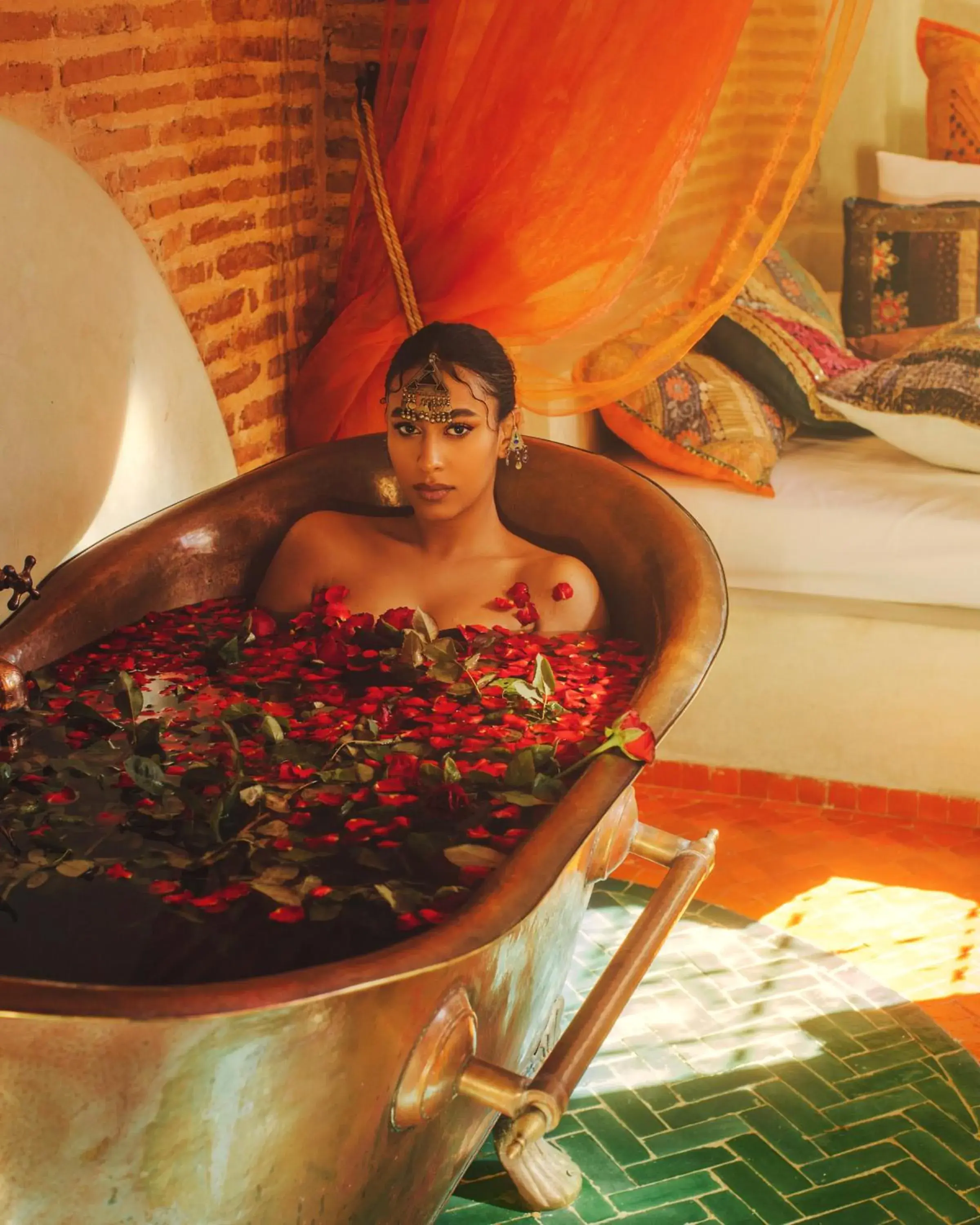 Bed in Riad Persephone Bed in Riad Persephone