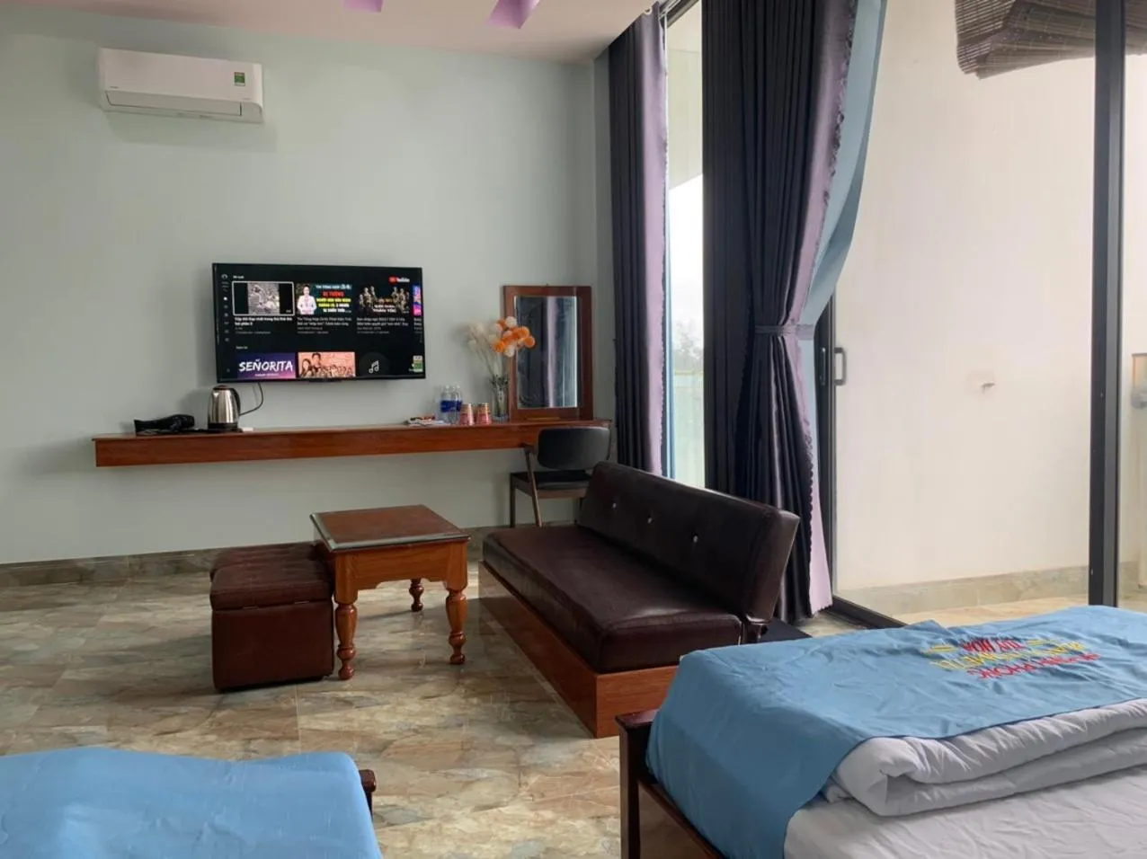 Bed in Khách sạn Nghinh Phong Beach Tuy Hòa