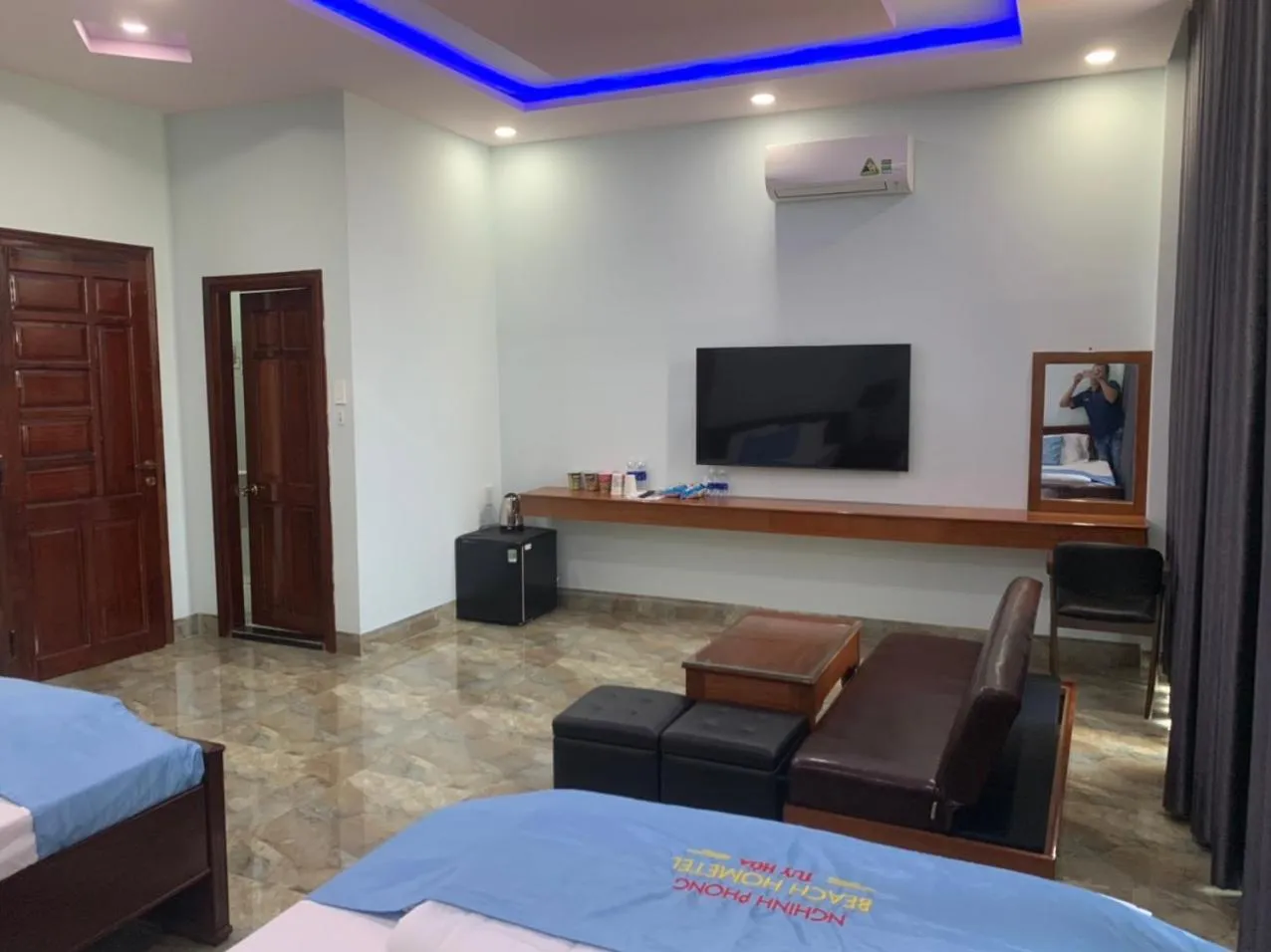 Bed in Khách sạn Nghinh Phong Beach Tuy Hòa