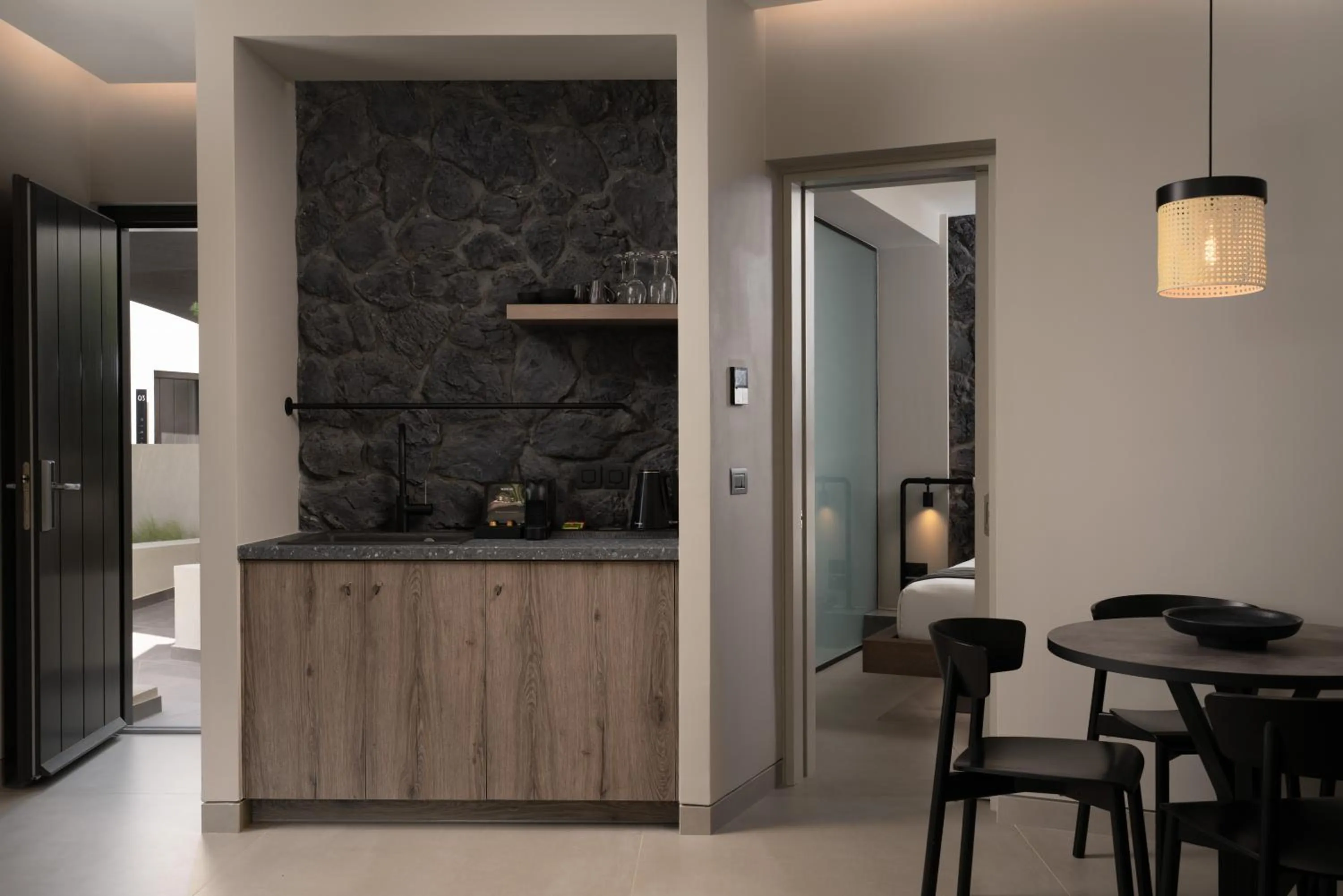 Kitchen or kitchenette in Apikia Santorini