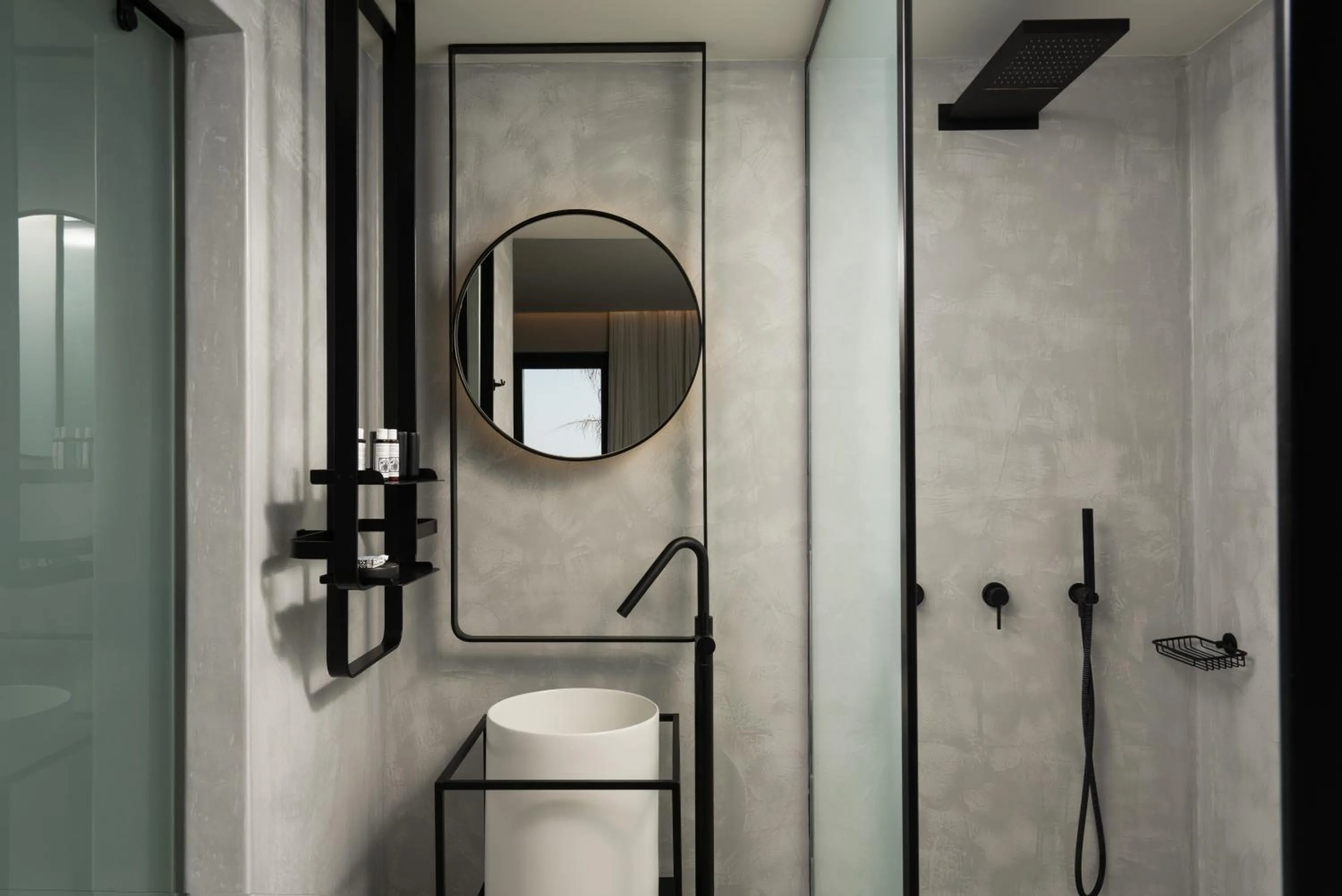 Shower in Apikia Santorini