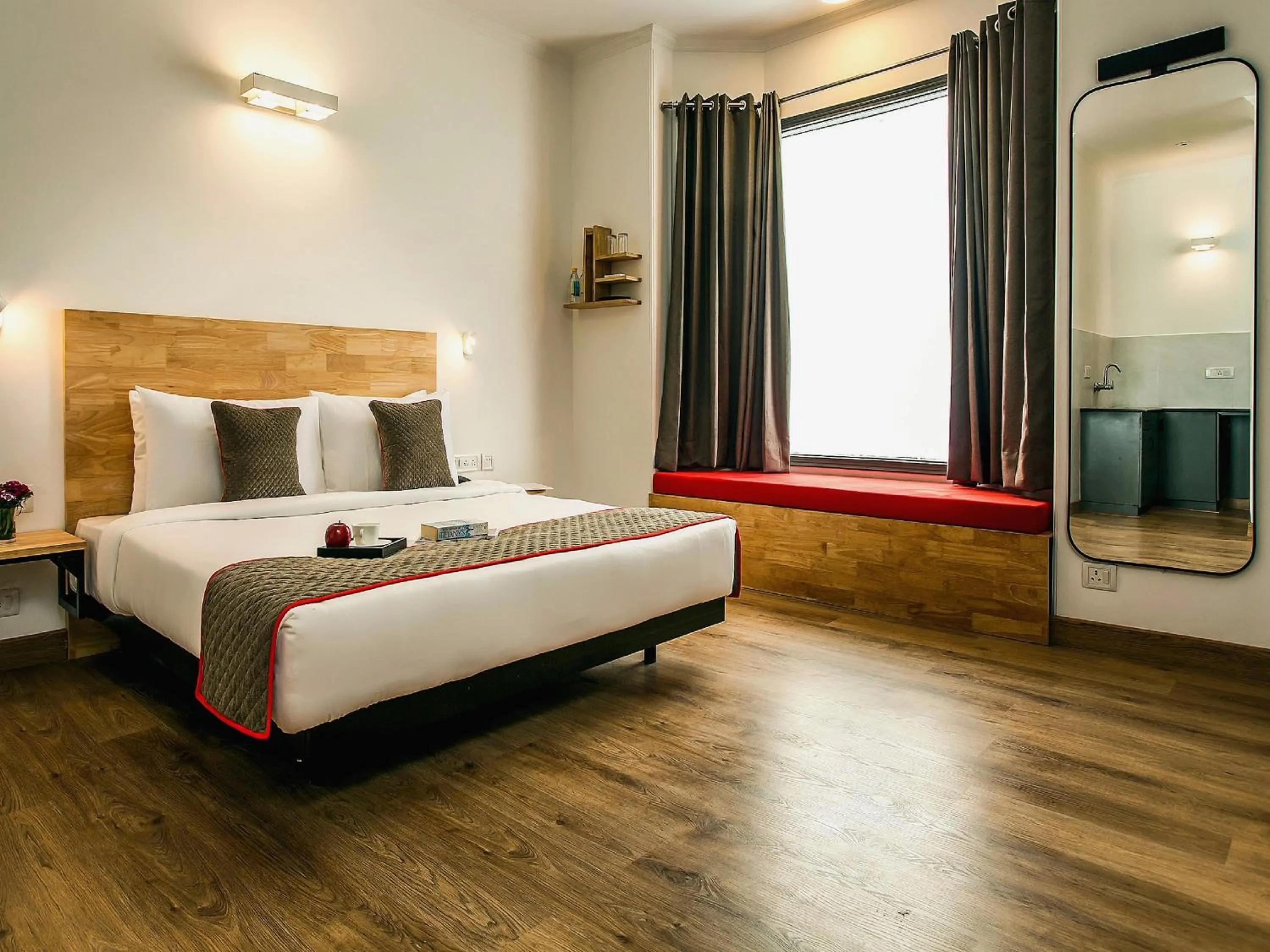 Lobby or reception, Bed in Super OYO 76438 hotel APS INN