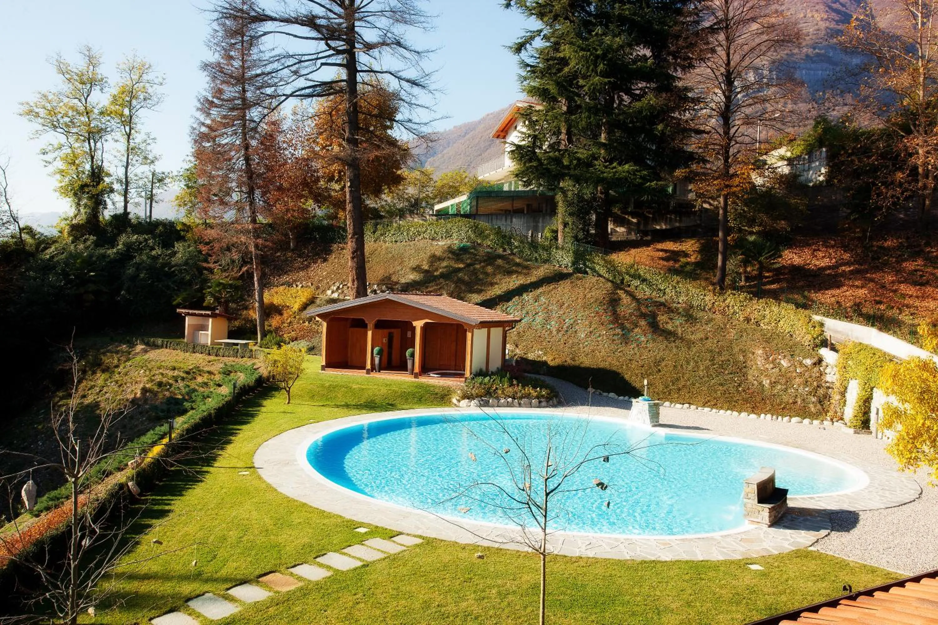 Swimming pool in Tremezzo Residence 3-1 of 11 apartments in an exclusive residence by Italian Apartments