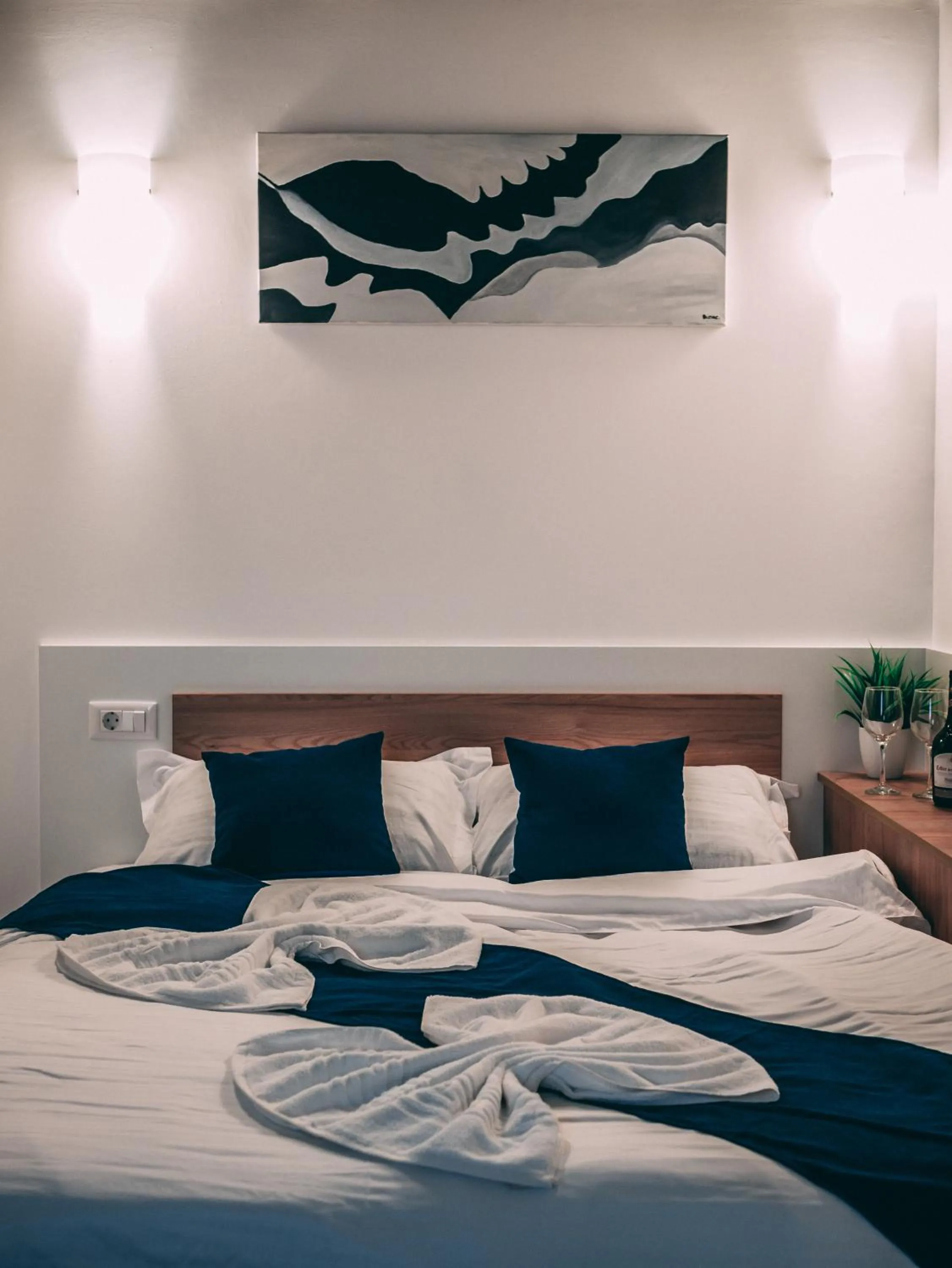 Bedroom, Bed in Puzzle Apartaments&Studios