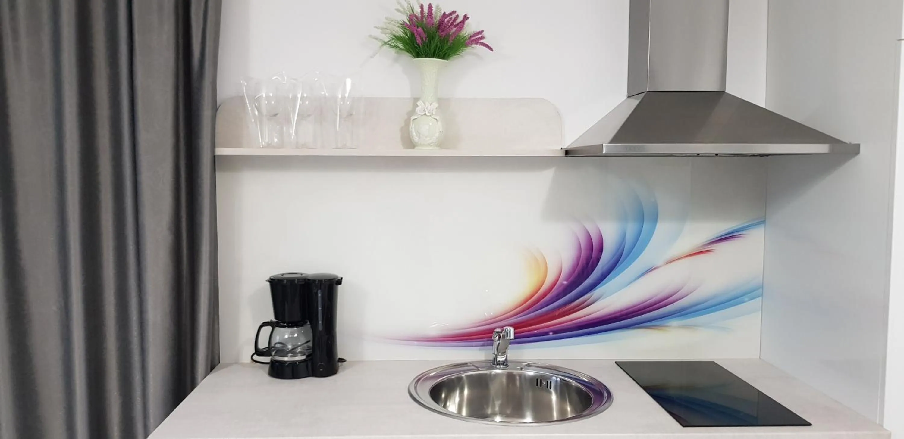 Kitchen or kitchenette in Aparthotel Olympus Plaza - SPA & Indoor Pool