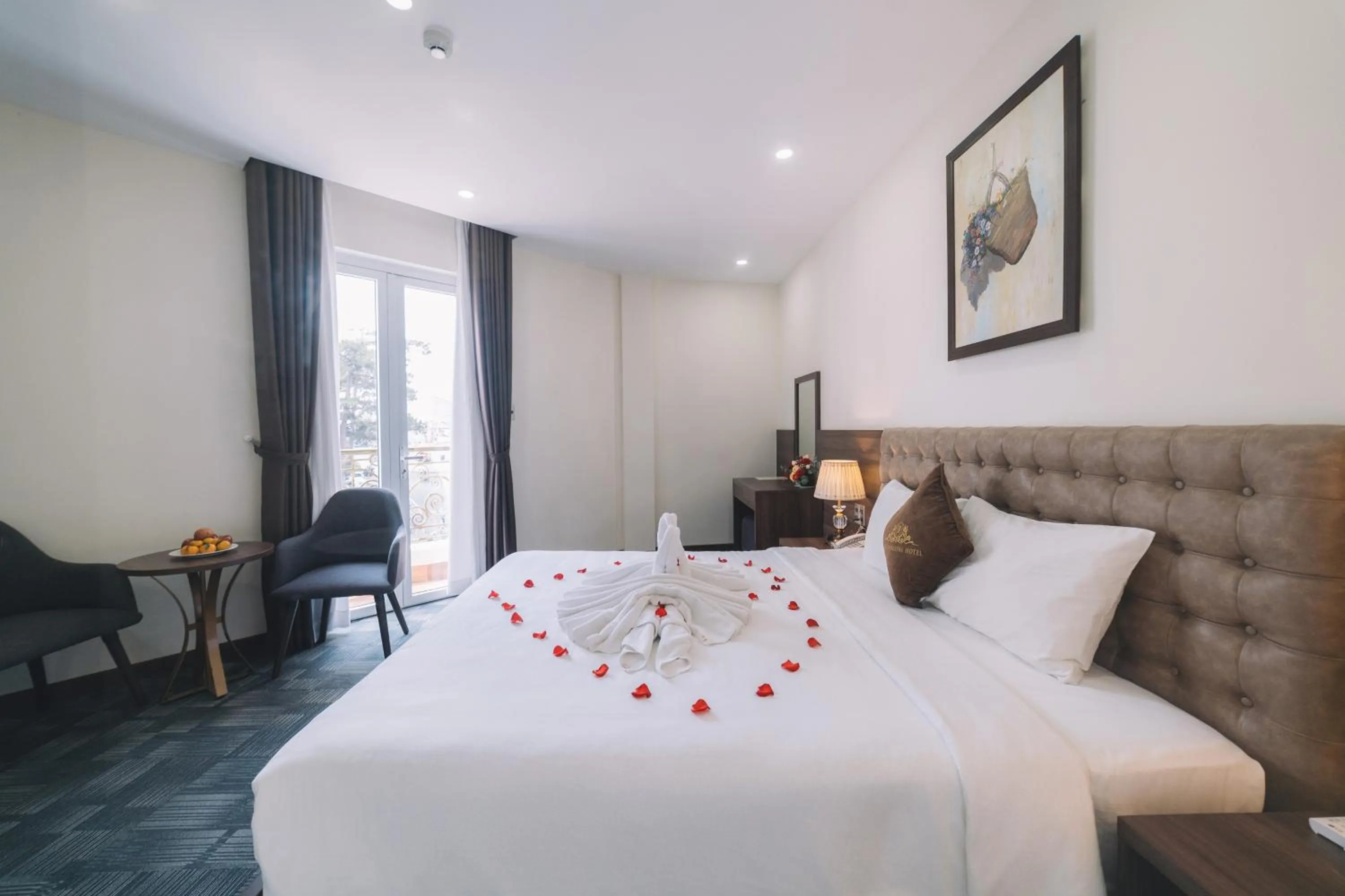 Bed in Dalat Paradise Hotel