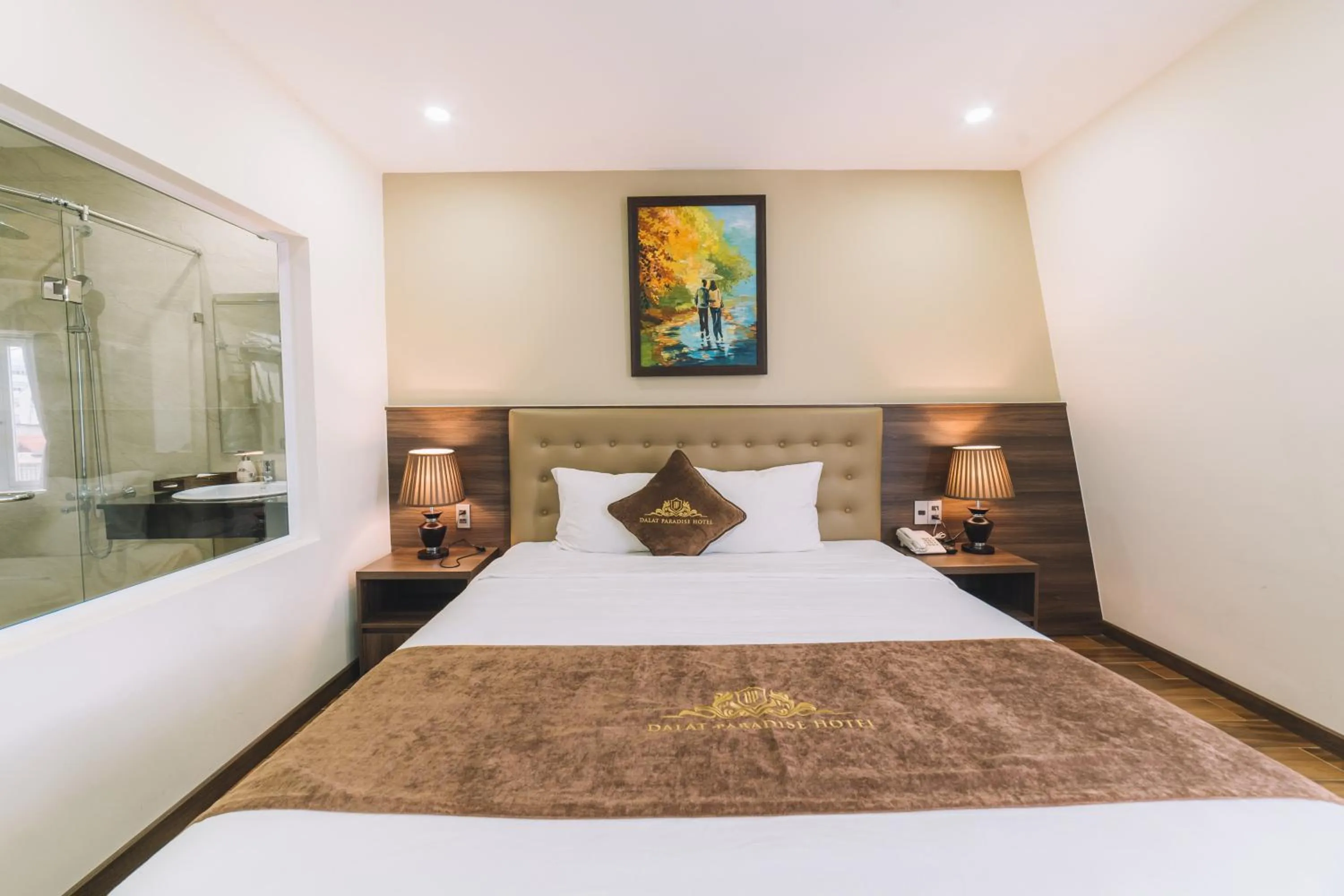 Bed in Dalat Paradise Hotel