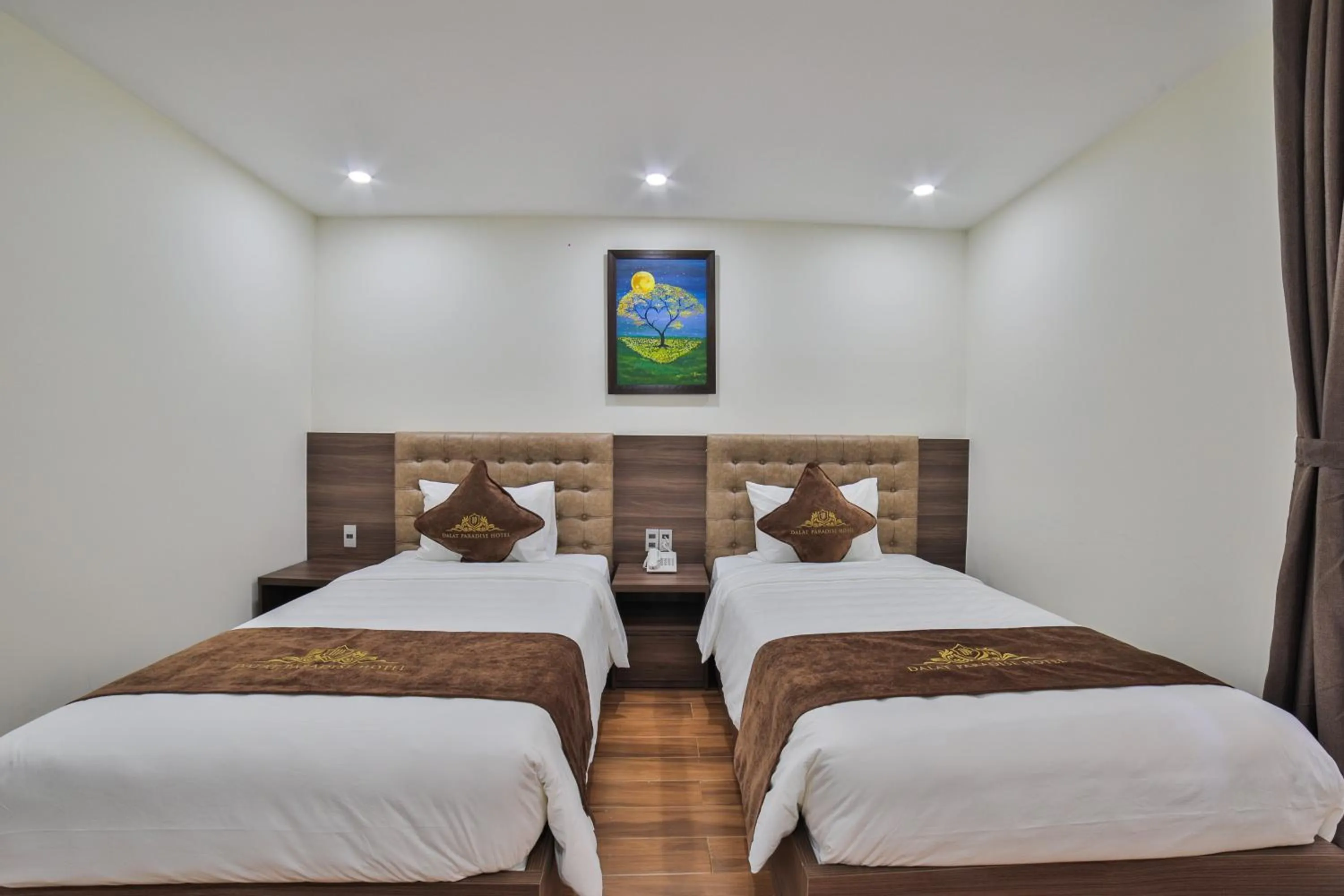 Bed in Dalat Paradise Hotel