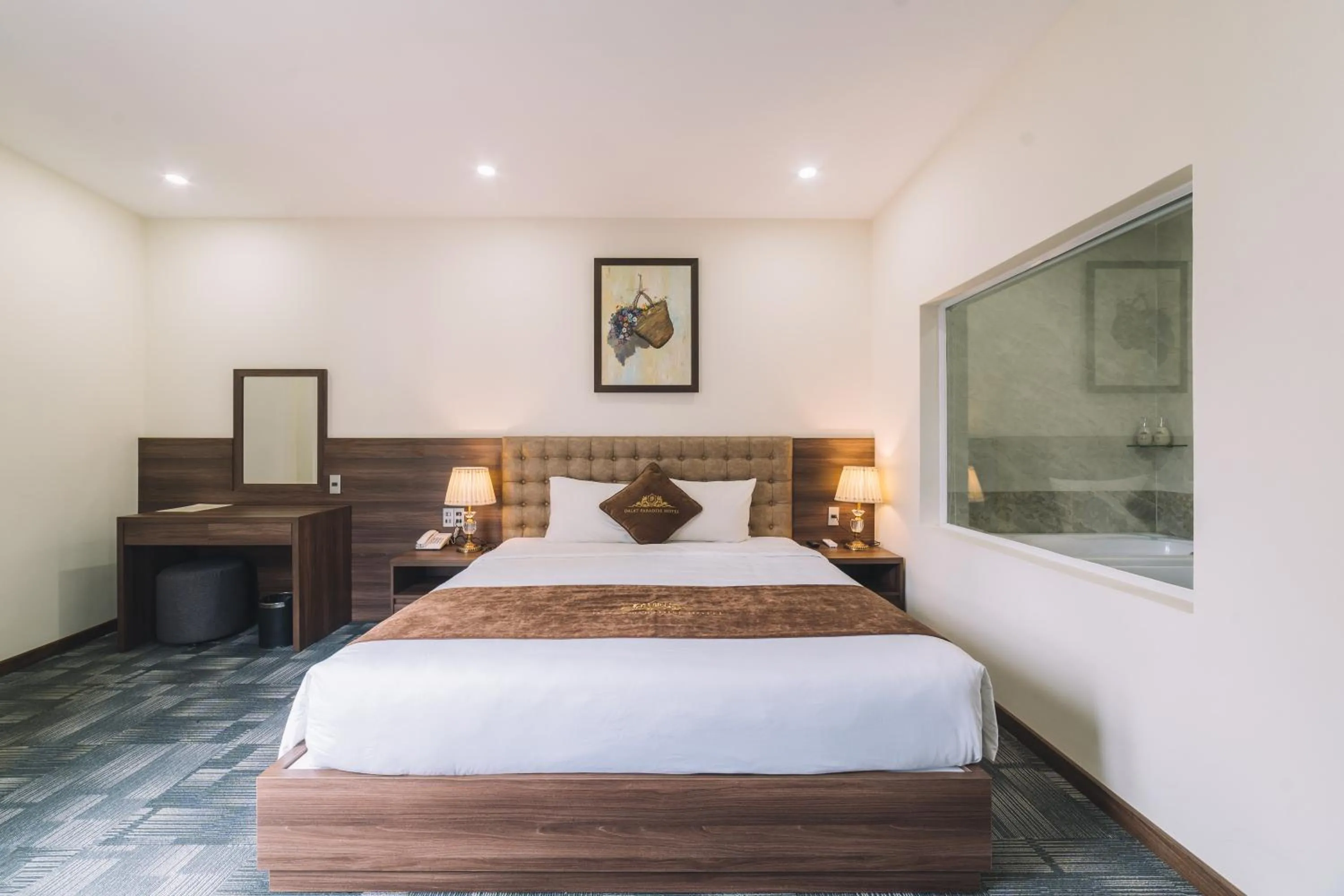 Bed in Dalat Paradise Hotel